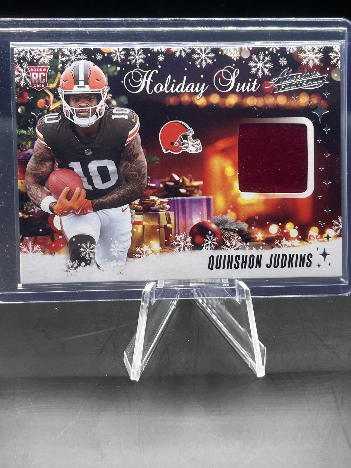 2025 Panini Absolute #HS-QJS Quinshon Judkins Holiday Suit