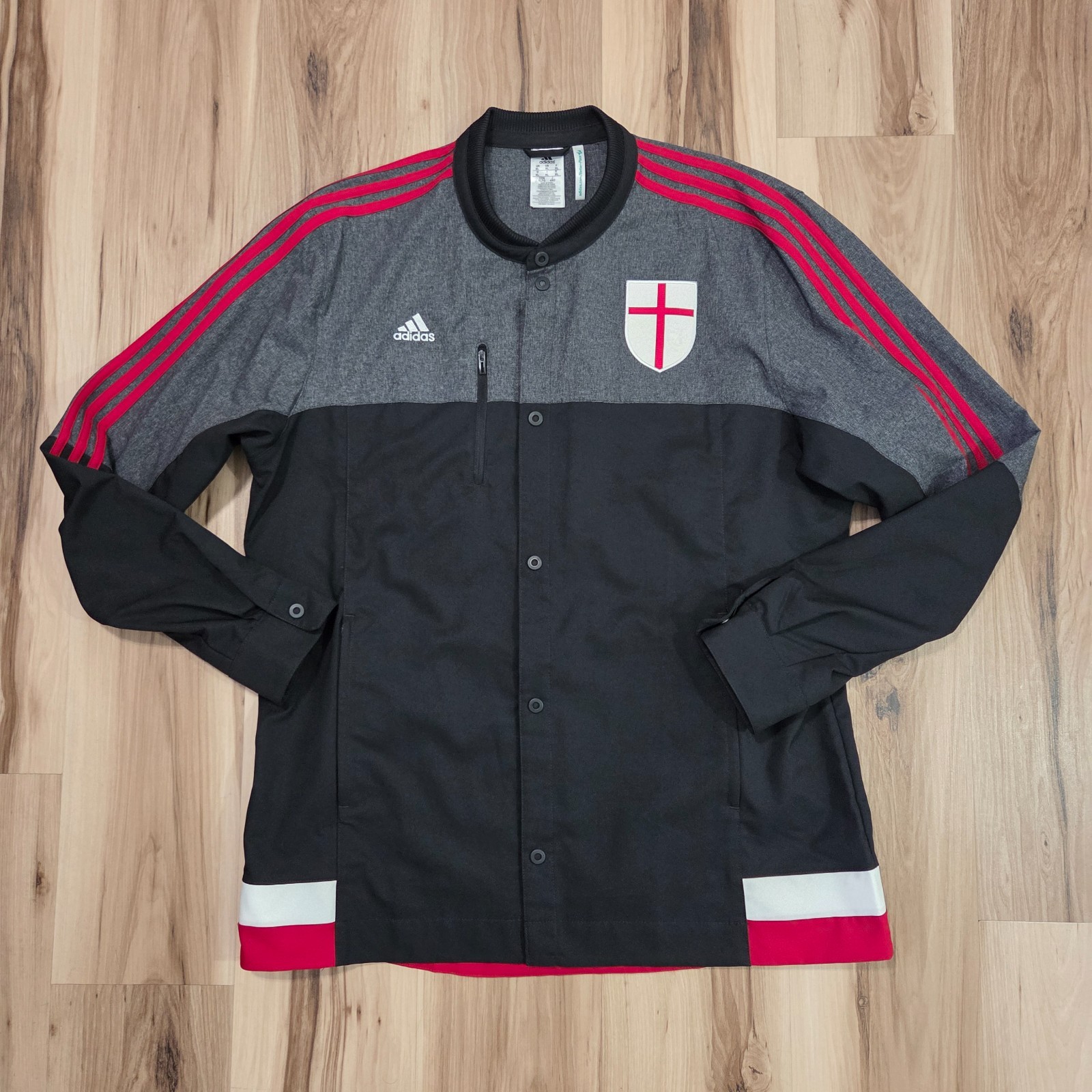 Adidas AC Milan 2014 Snap Track Jacket Men’s Size XL Black