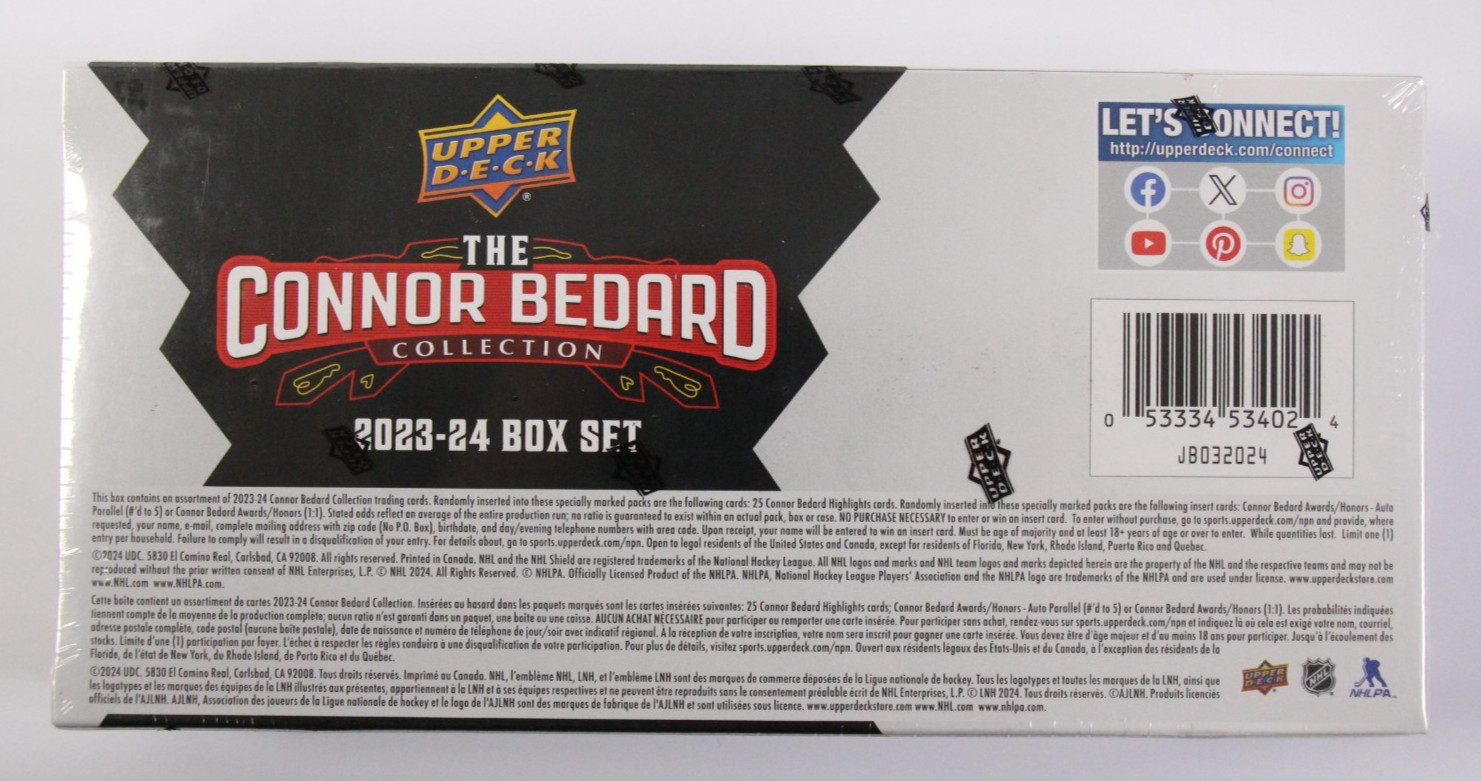 2023-24 Upper Deck The Connor Bedard Collection Hockey Factory Sealed Box