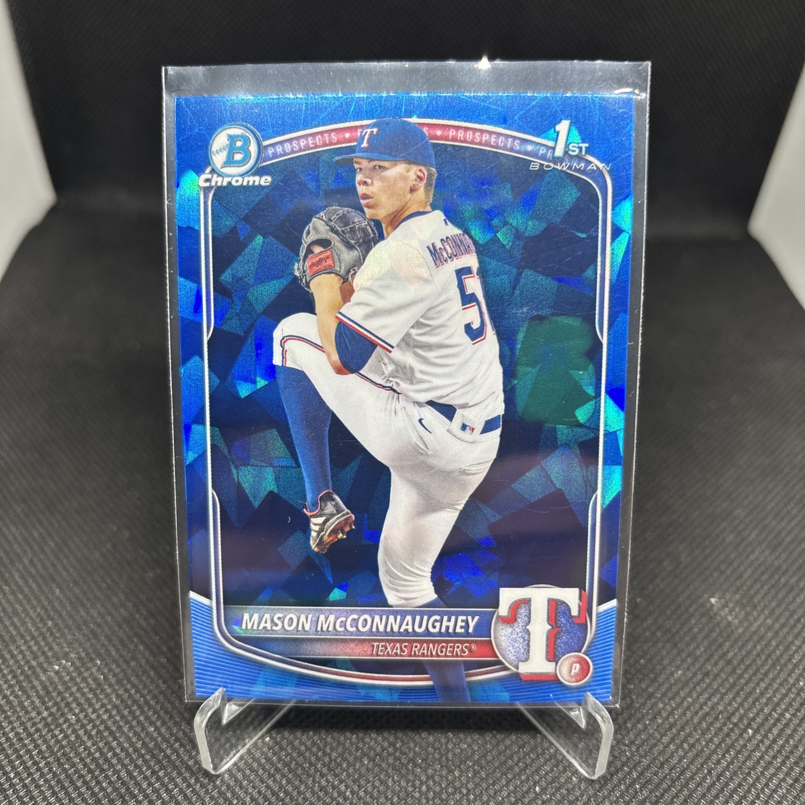 2025 Bowman Draft Sapphire Mason McConnaughey Chrome 1st #BDC-117 Rangers