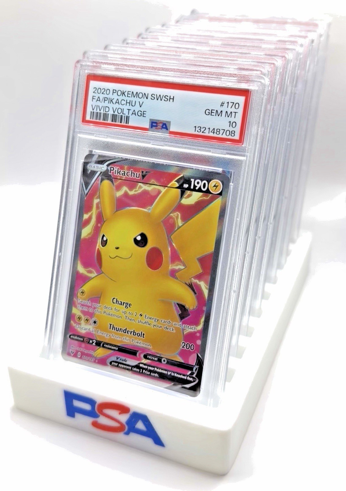 PSA Slab Case Display Holder for Graded Cards Storage Box Holds 10 PSA Slabs