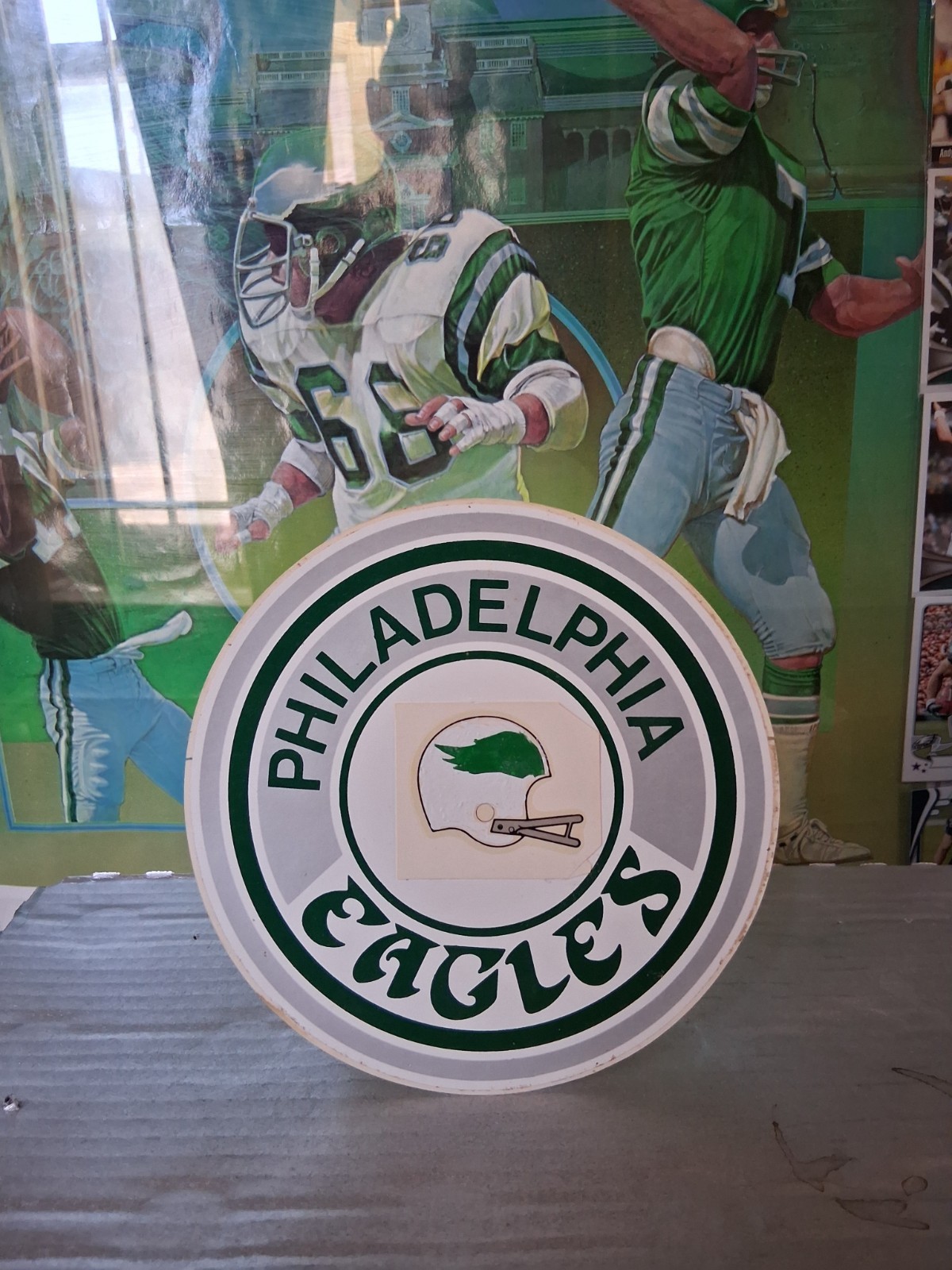 Philadelphia Eagles 1969 ~ 1973 Helmet Custom made Decal Sticker 6 1/4″ inch