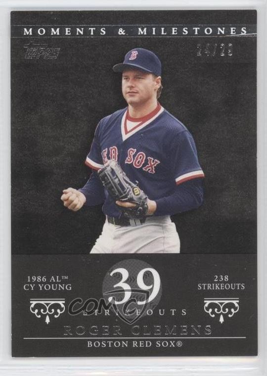 2007 Topps Moments & Milestones Black 24/29 Roger Clemens #18 0a1