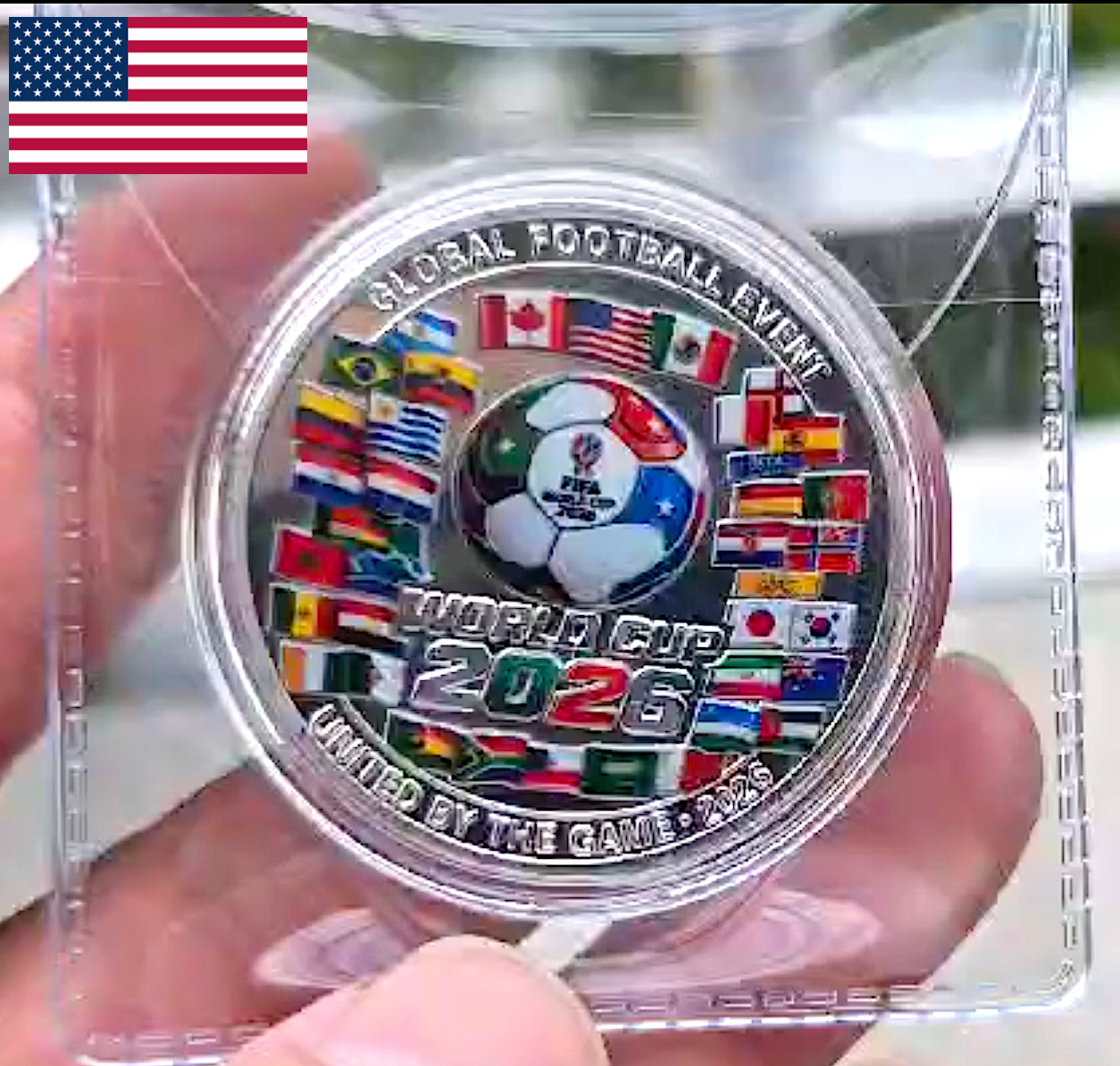 FIFA World Cup Commemorative Coin 2026 US Canada Mexico Football LIMITED EDITION