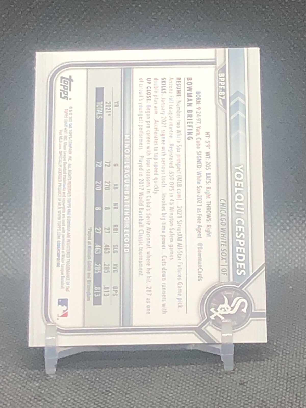 2022 Bowman 1st Edition YOELQUI CESPEDES BOWMAN FIRST EDITION PROSPECT GOLD /50