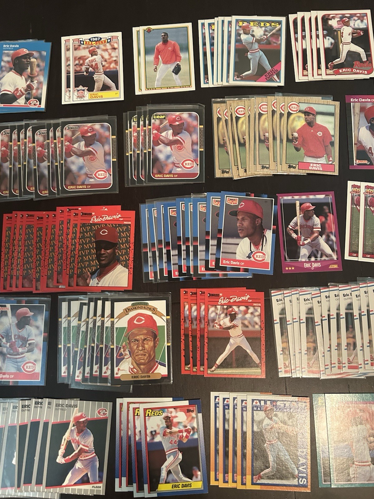 Eric Davis Reds Baseball Card Lot