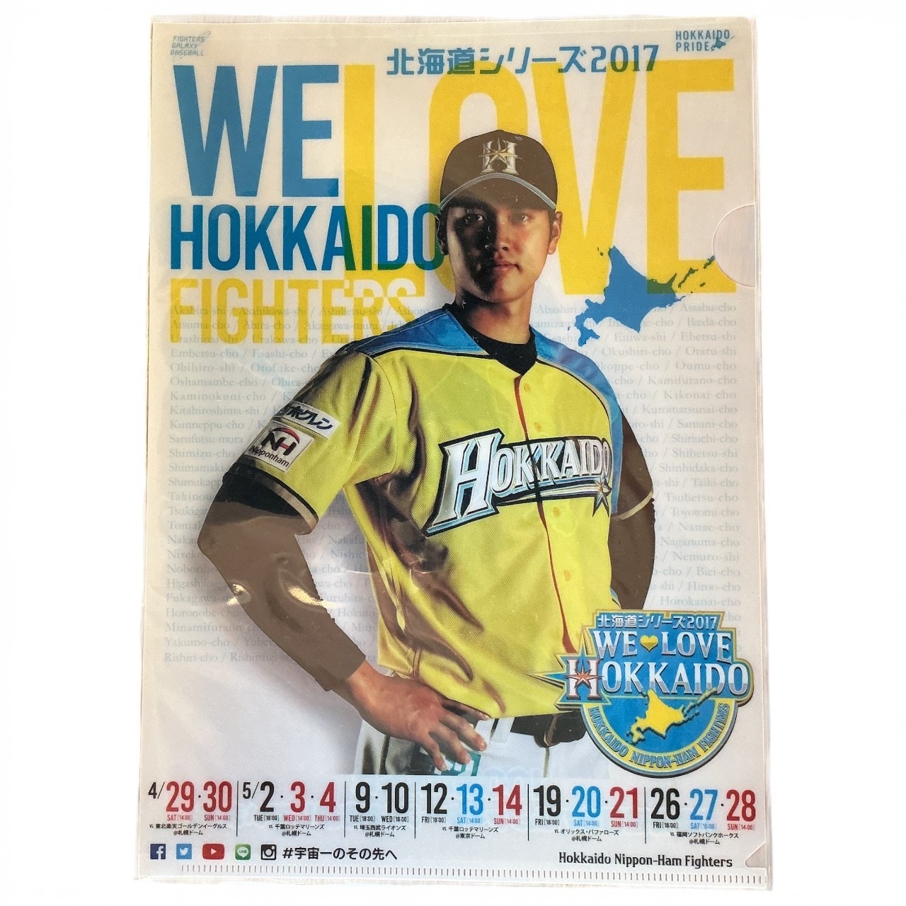 Rare Shohei Ohtani 2017 Hokkaido Nippon-Ham Fighters WE LOVE HOKKAIDO Clear File