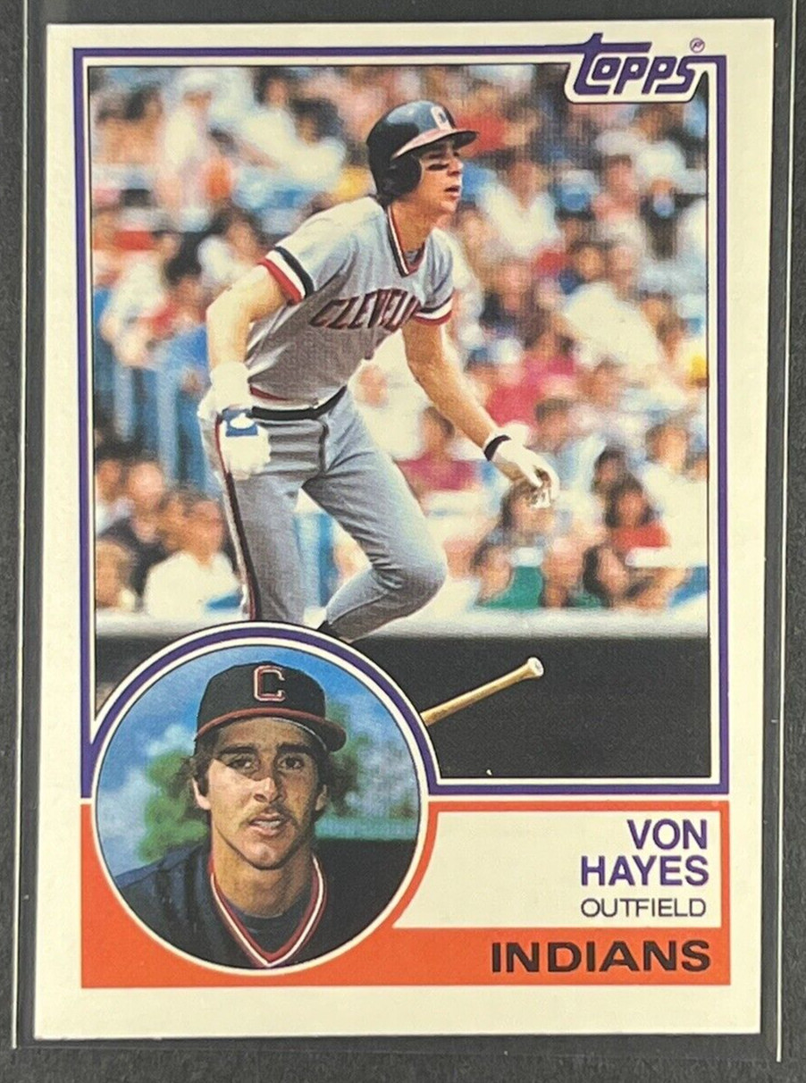 Von Hayes 1983 Topps Baseball #325 Cleveland Indians