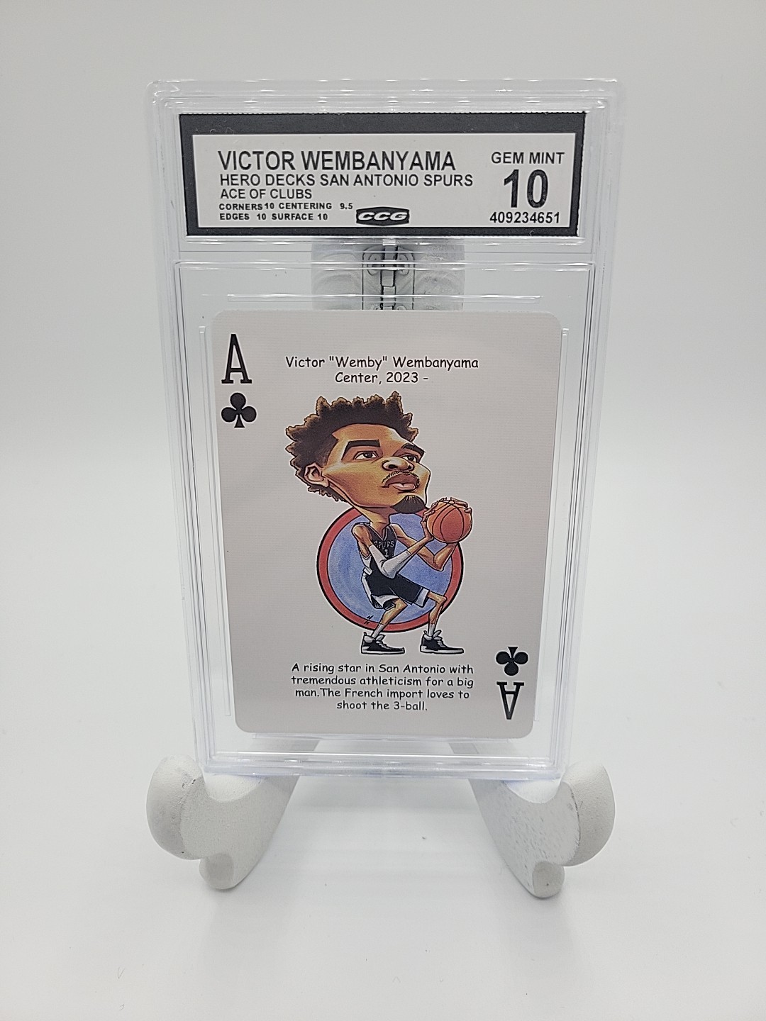 Victor Wembanyama – Hero Decks Ace Of Space – CCG Gem Mint 10 – Spurs