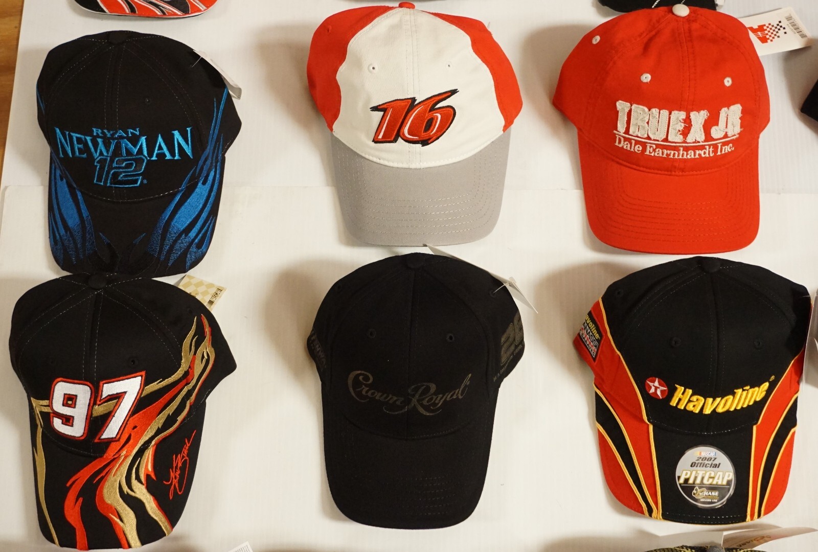 Lot of 25 NASCAR Racing Hats! All NEW w/ tags! Gordon, Dale Jr, Newman, McMurray
