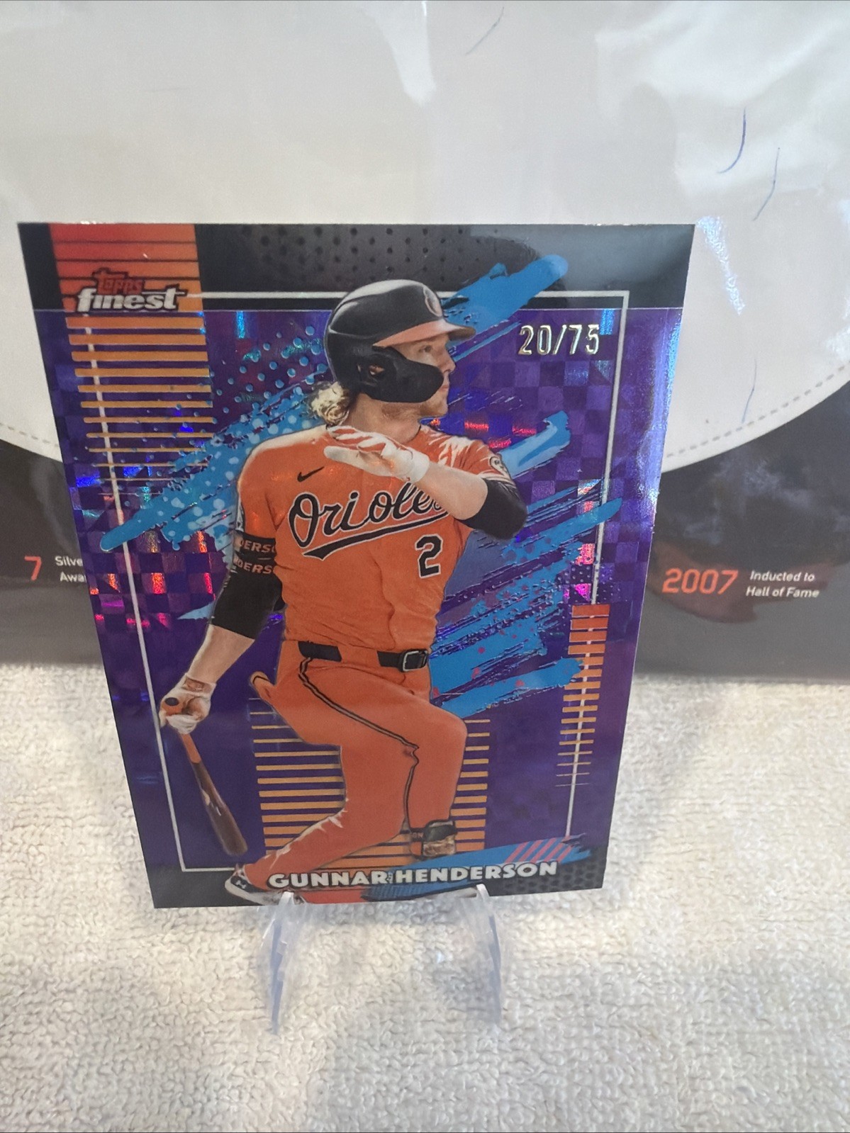 2025 Topps Finest – Rare Gunnar Henderson #183 Purple Checkerboard Refractor /75