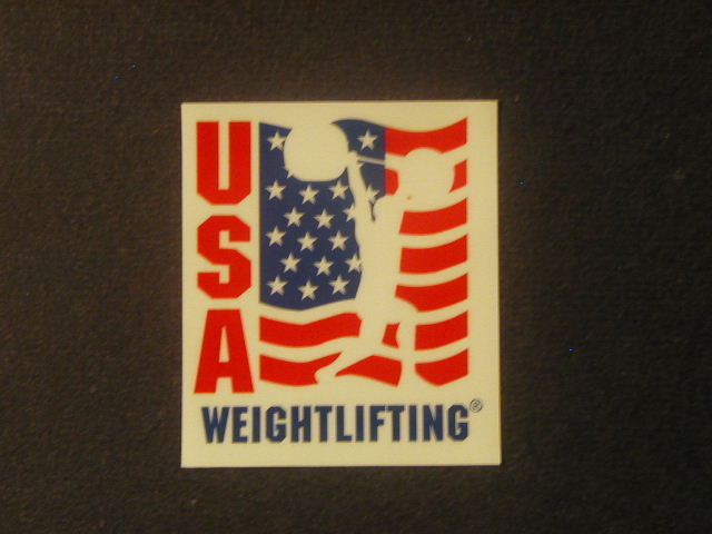 (4) USA Weightlifting ~ Decal / Window Clings ~ 3″ X 3.5″