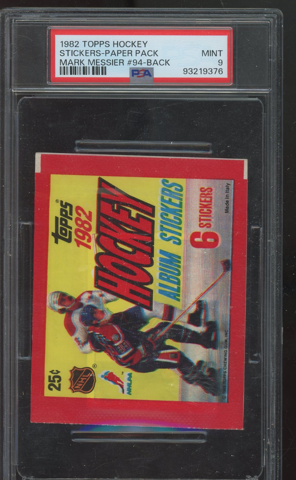 1982 Topps Graded Sticker Pack – Mark Messier Back – PSA 9