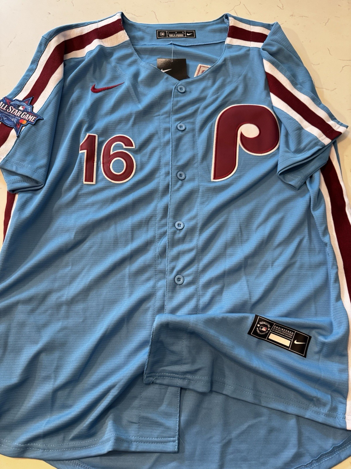 Brandon MARSH #16 Philadelphia Phillies Powder Blue Jersey 2026 NWT All Stitched