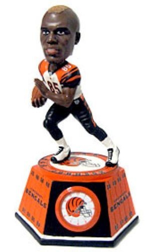 Cincinnati Bengals Chad Johnson Forever Collectibles Bobblehead Clock CO NFL