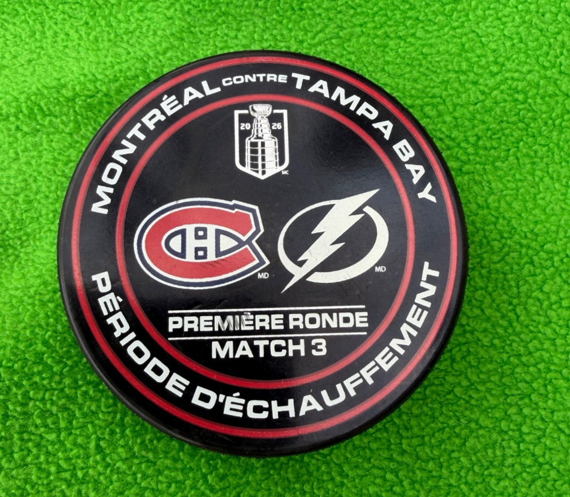 G3 Warm Up Puck Tampa Montreal Canadiens NHL Hockey Playoffs 4/24/26 PHG WIN #1