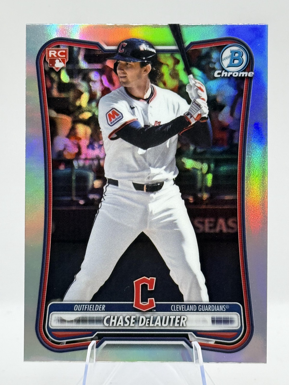 2026 Bowman Chase DeLauter Rookie Red RC Logo #37 Cleveland Guardians RC