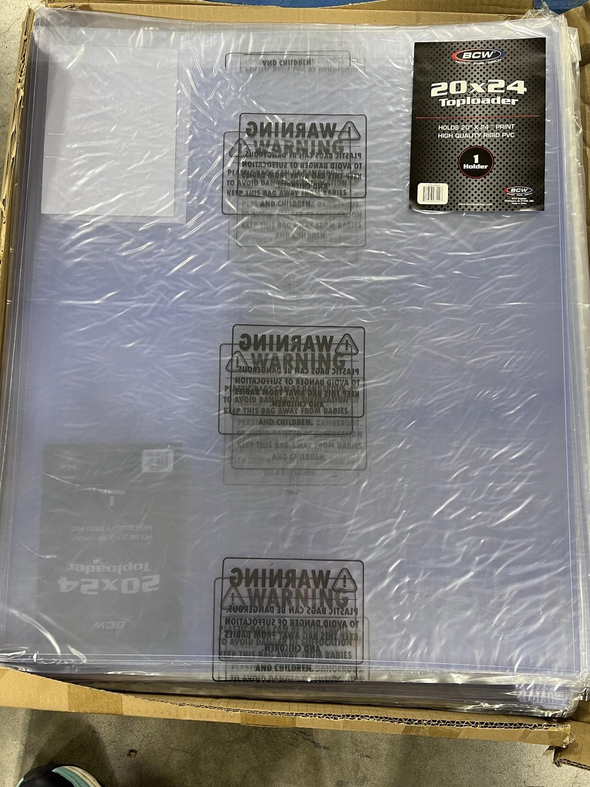 Lot of 2 BCW 20×24 Topload Holders | Rigid PVC Poster Holders and Print Prot