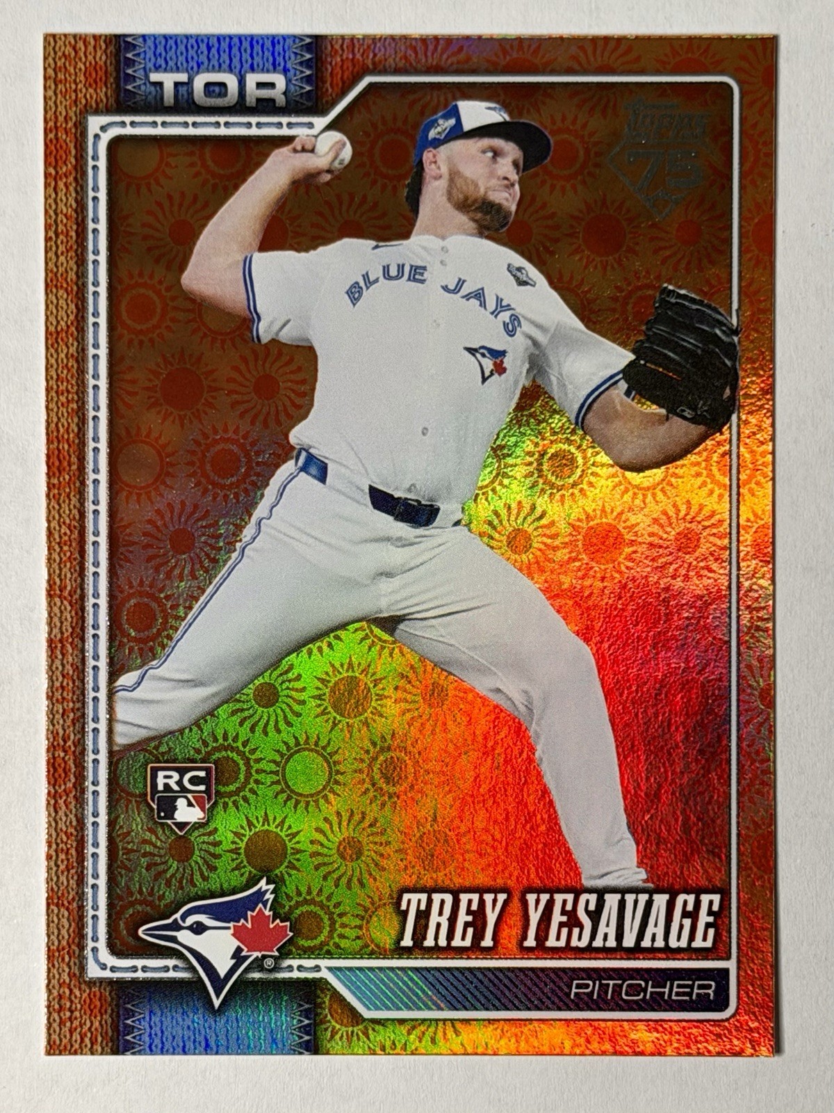 Topps 2026 Series 2 Trey Yesavage Orange Holo Rookie #620 Toronto Blue Jays