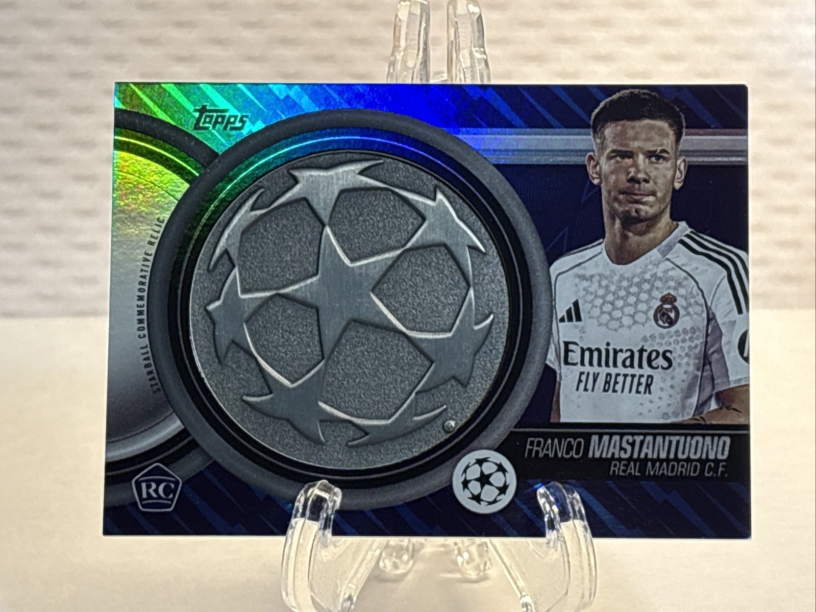 2025-26 Topps UEFA Starball Commemorative Relics Franco Mastantuono #SCR-FM