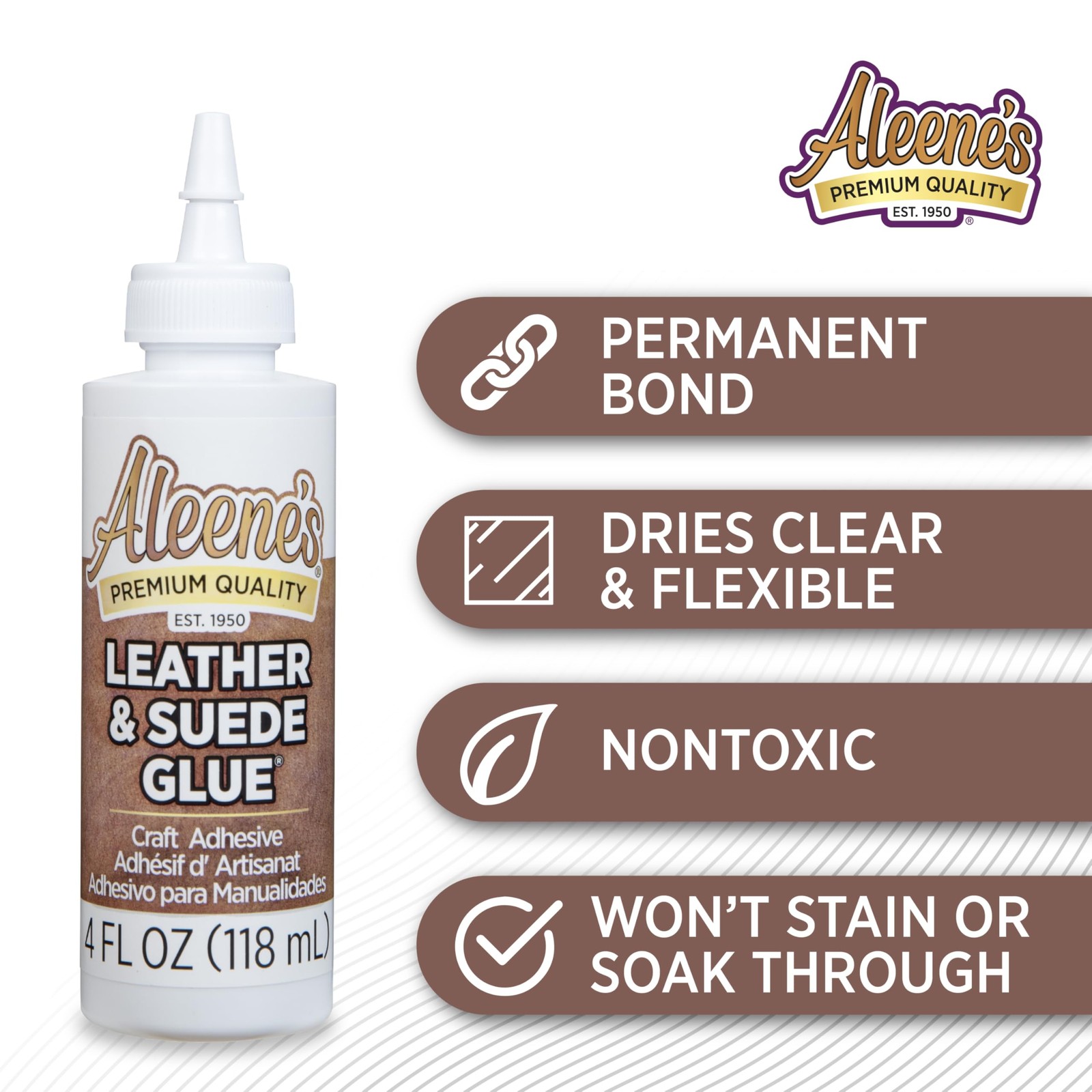 Leather & Suede Glue, Adhesive For Crafts, Embellishments, Light Repairs, Lea…