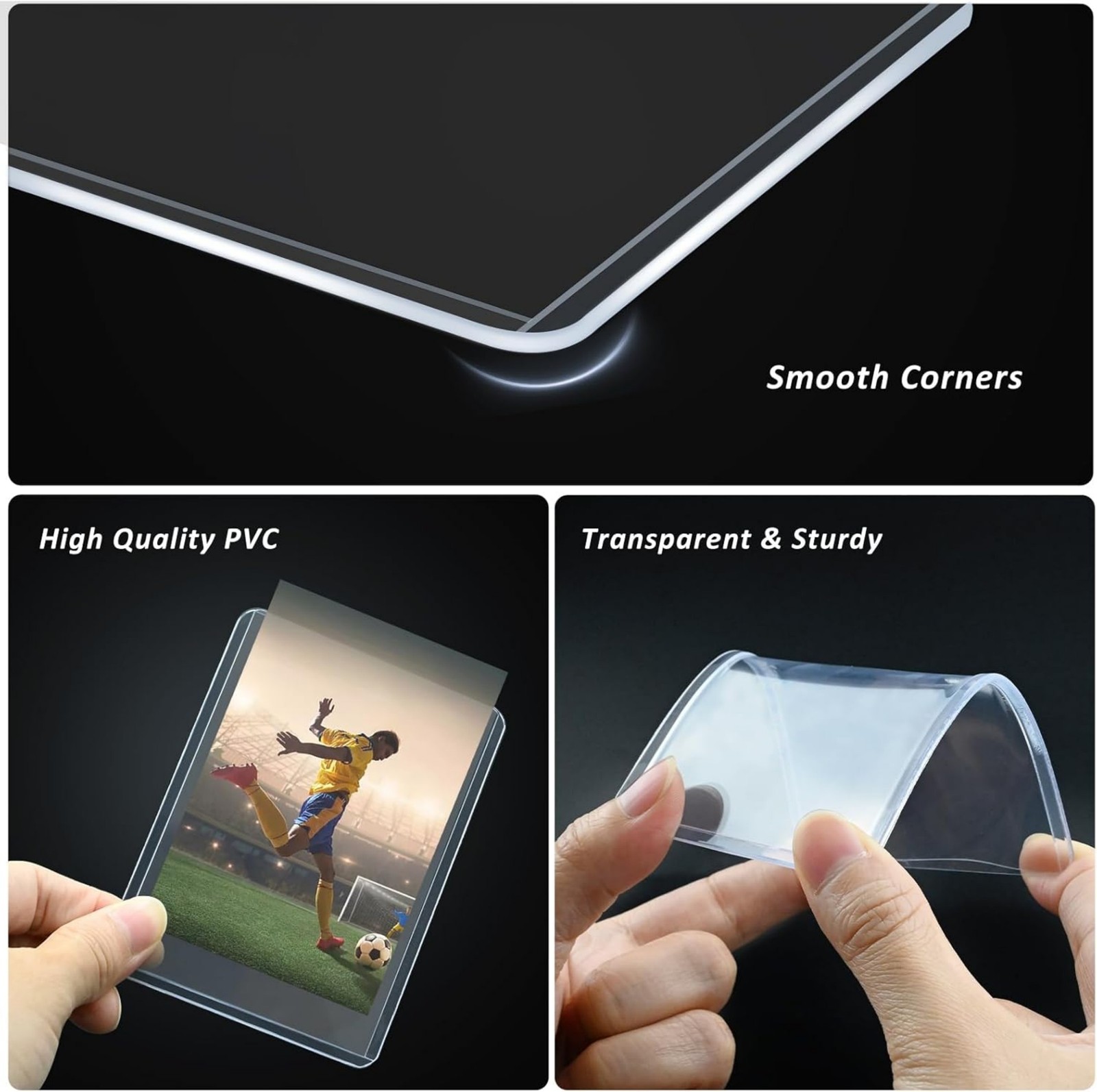 Rigid Blue PVC Toploaders 35PT For Baseball Basketball Cards 25/50/100/200pcs US