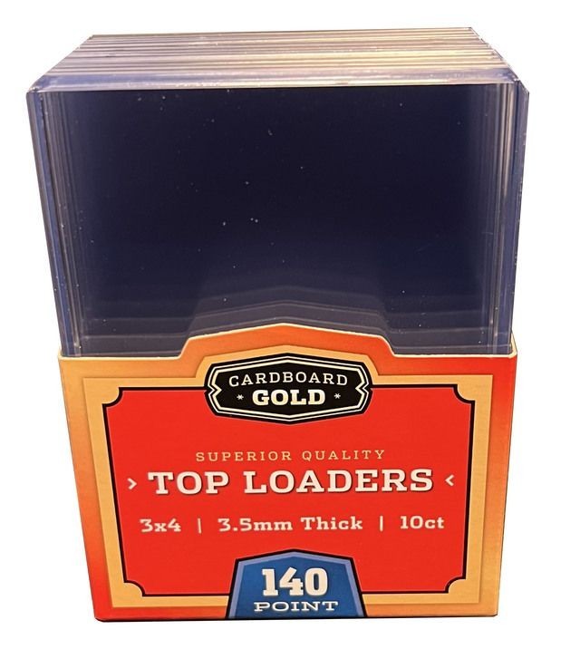 Cardboard Gold TOP-LOADER 3×4 3.5MM – 140 POINT – 10 Count