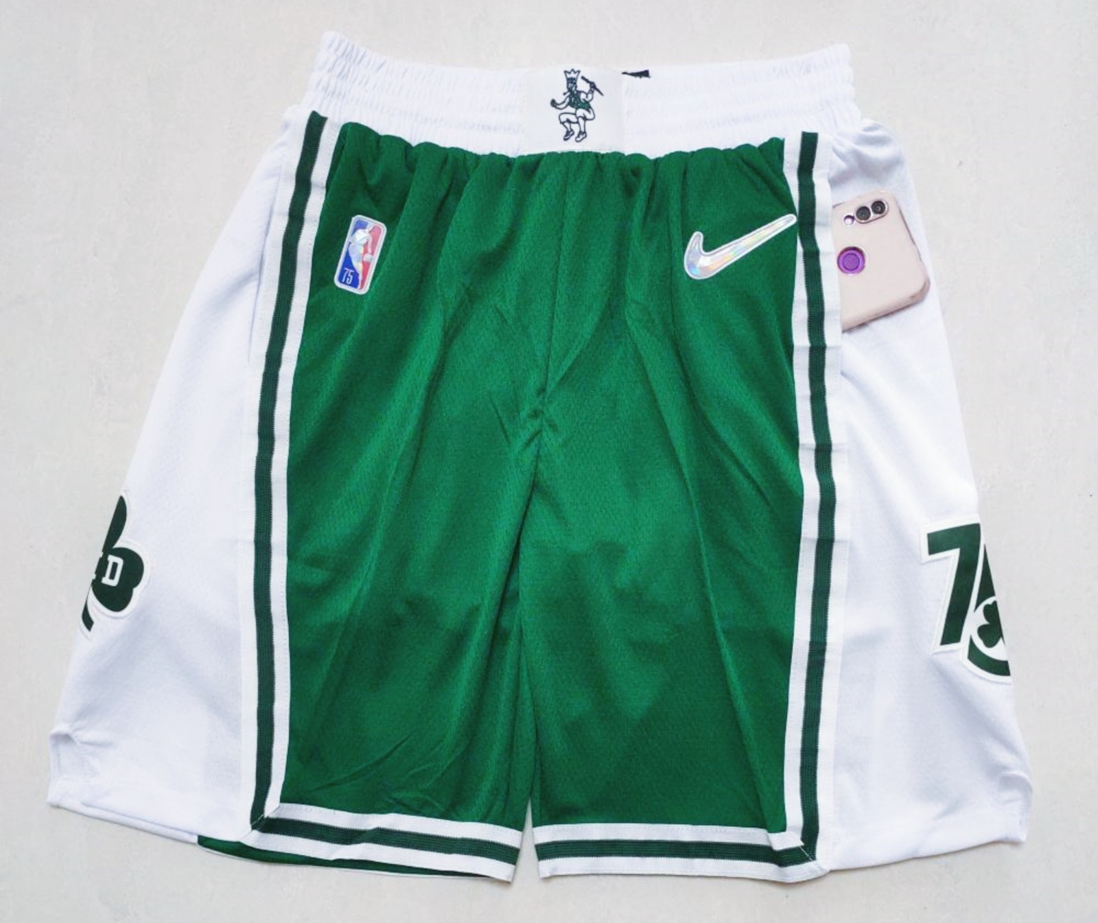 Adults Celtics Short Pants Stitched With Pocket S-3XL