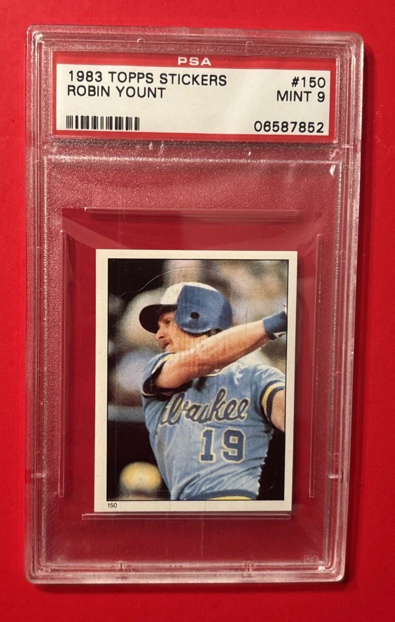 1983 Topps Sticker ROBIN YOUNT #150 PSA 9 Graded MILWAUKEE BREWERS MLB HOF