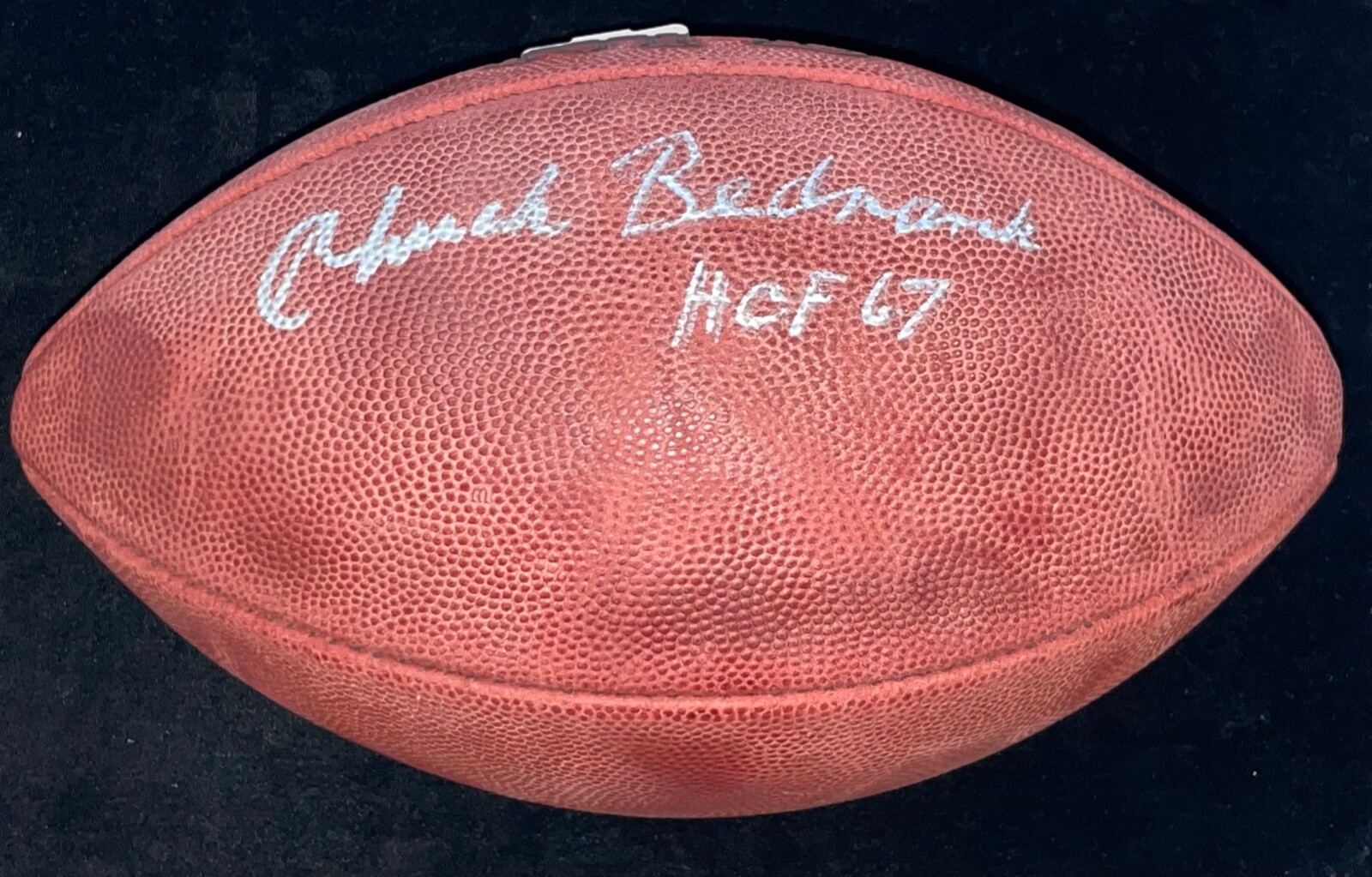 Chuck Badnarik “HOF 1967 inscription” Signed Autographed NFL Game Ball PSA/DNA