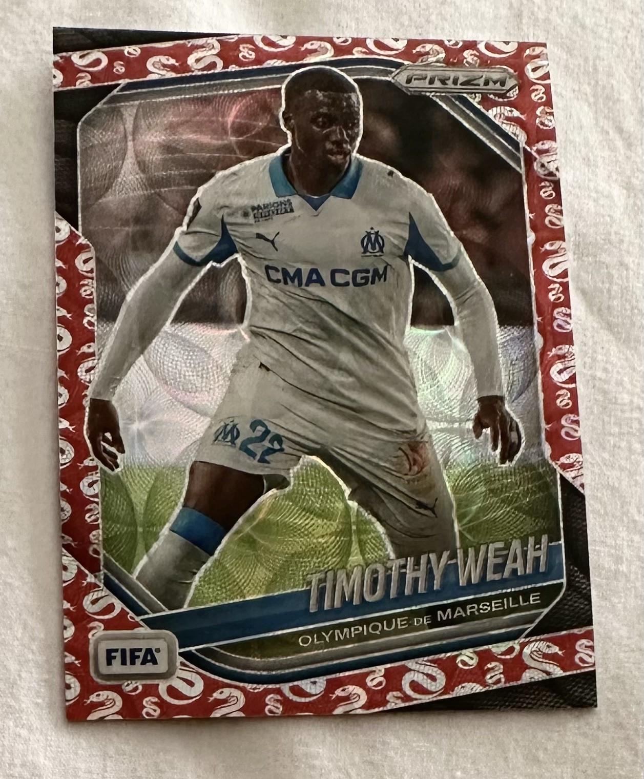 Timothy Weah 2025-26 Panini Prizm FIFA Soccer /48 Snake Year Prizm #147 Tim Weah