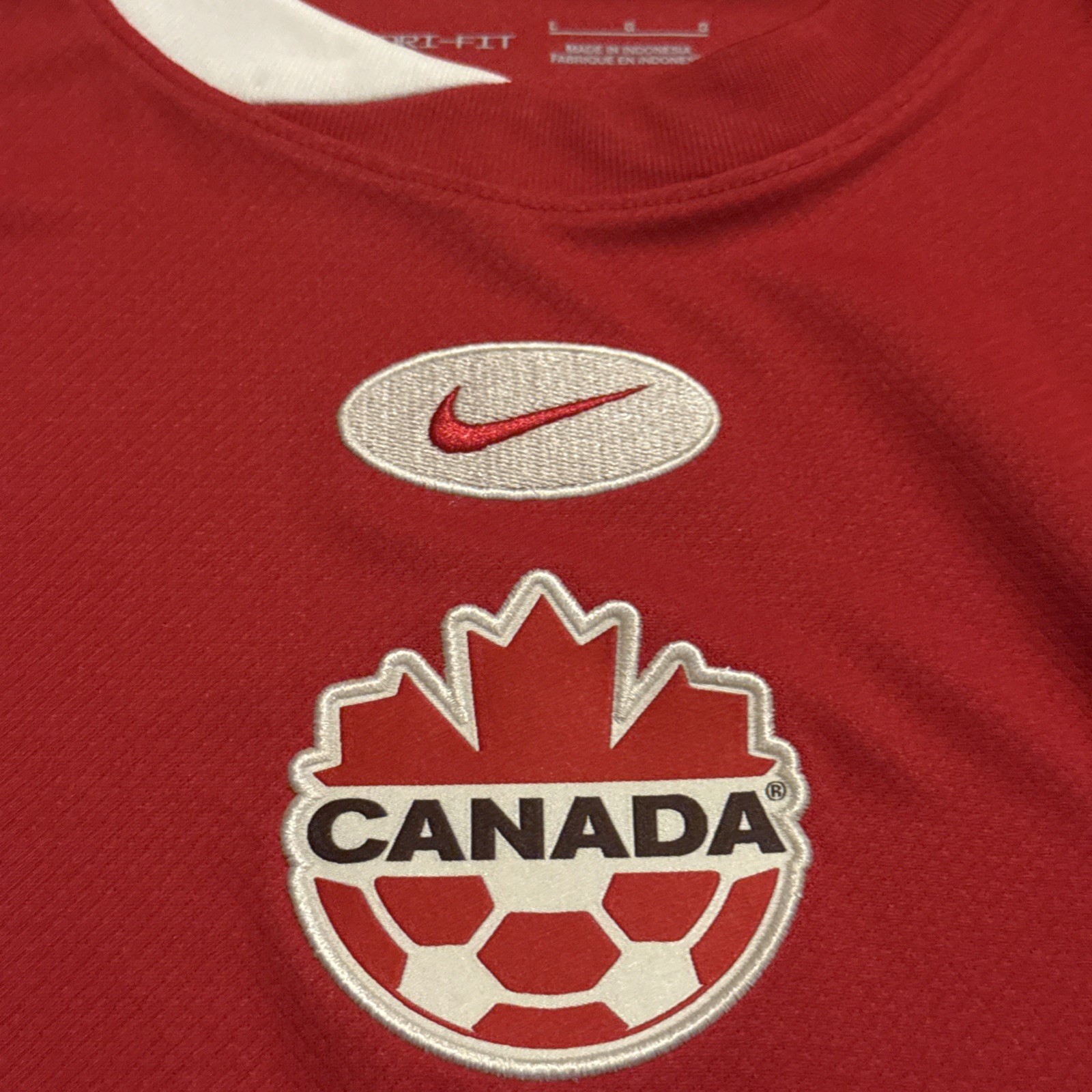 2024 Nike Men’s Canada National Team Home Red Soccer Jersey Large L