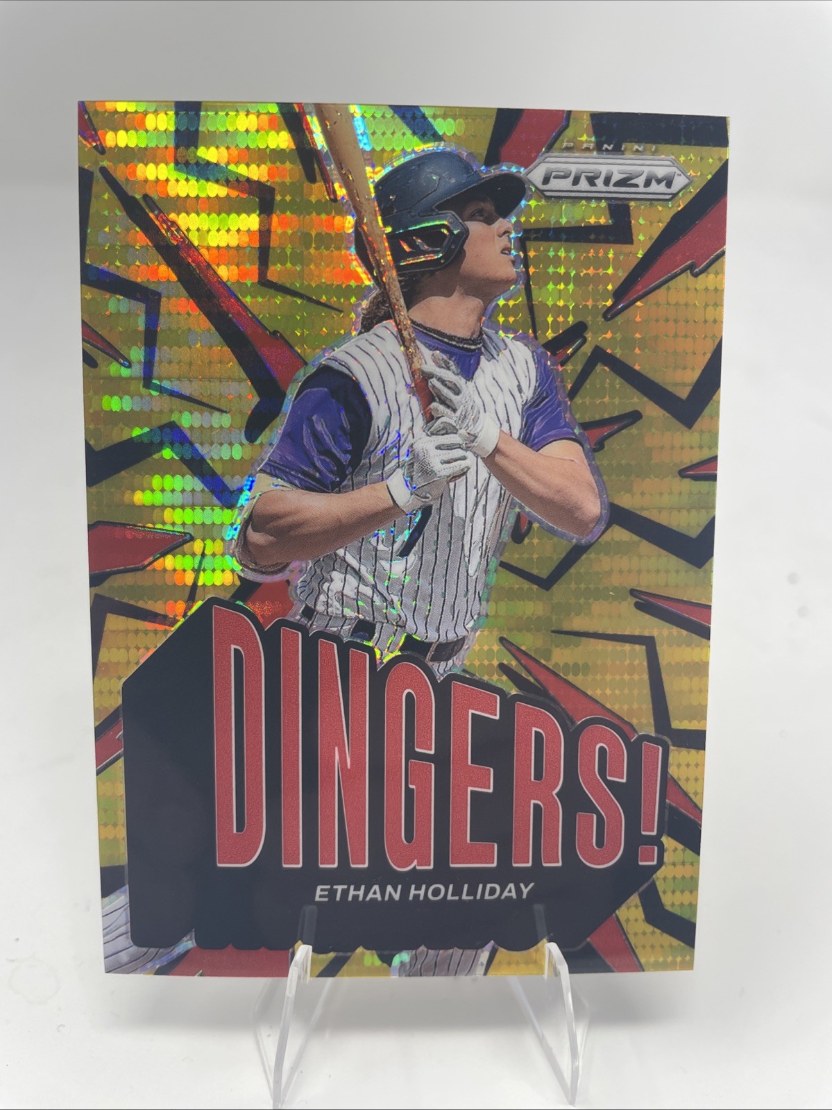 2025 Panini Prizm – Dingers! Ethan Holiday Orange Pulsar /399