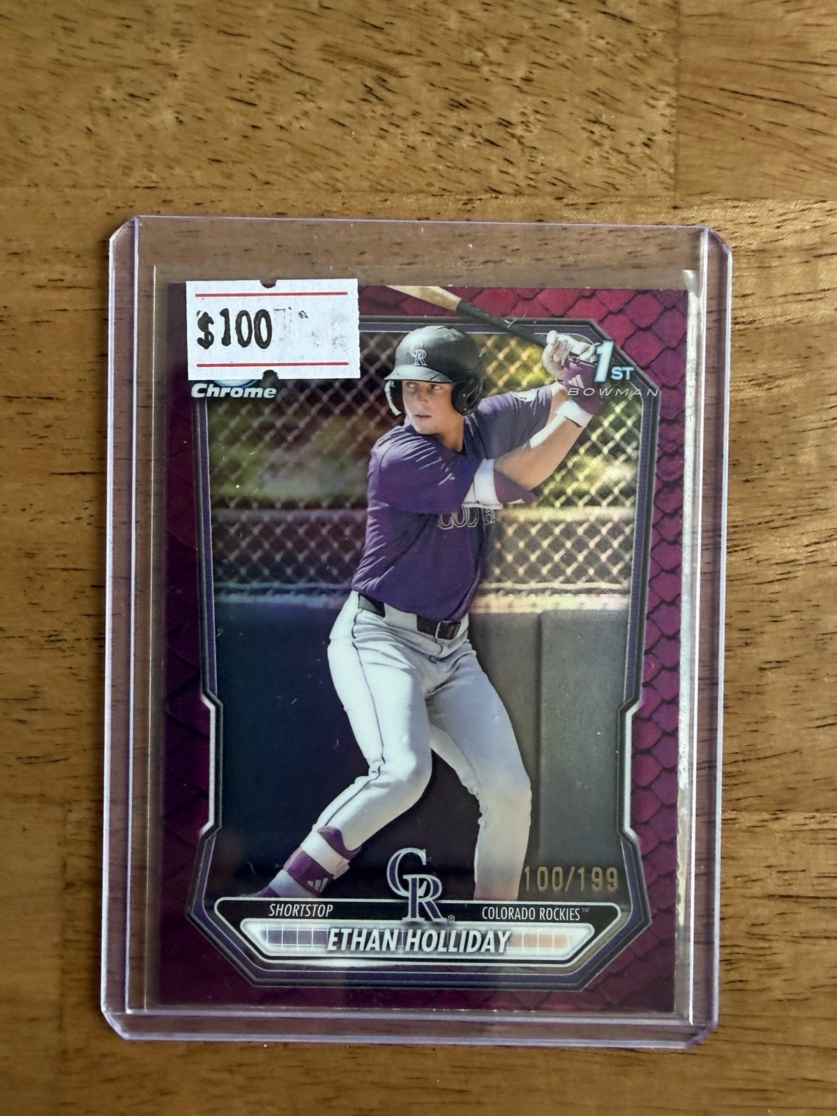 Bowman Chrome Ethan Holliday Reptilian Color Match /199 1st Bowman