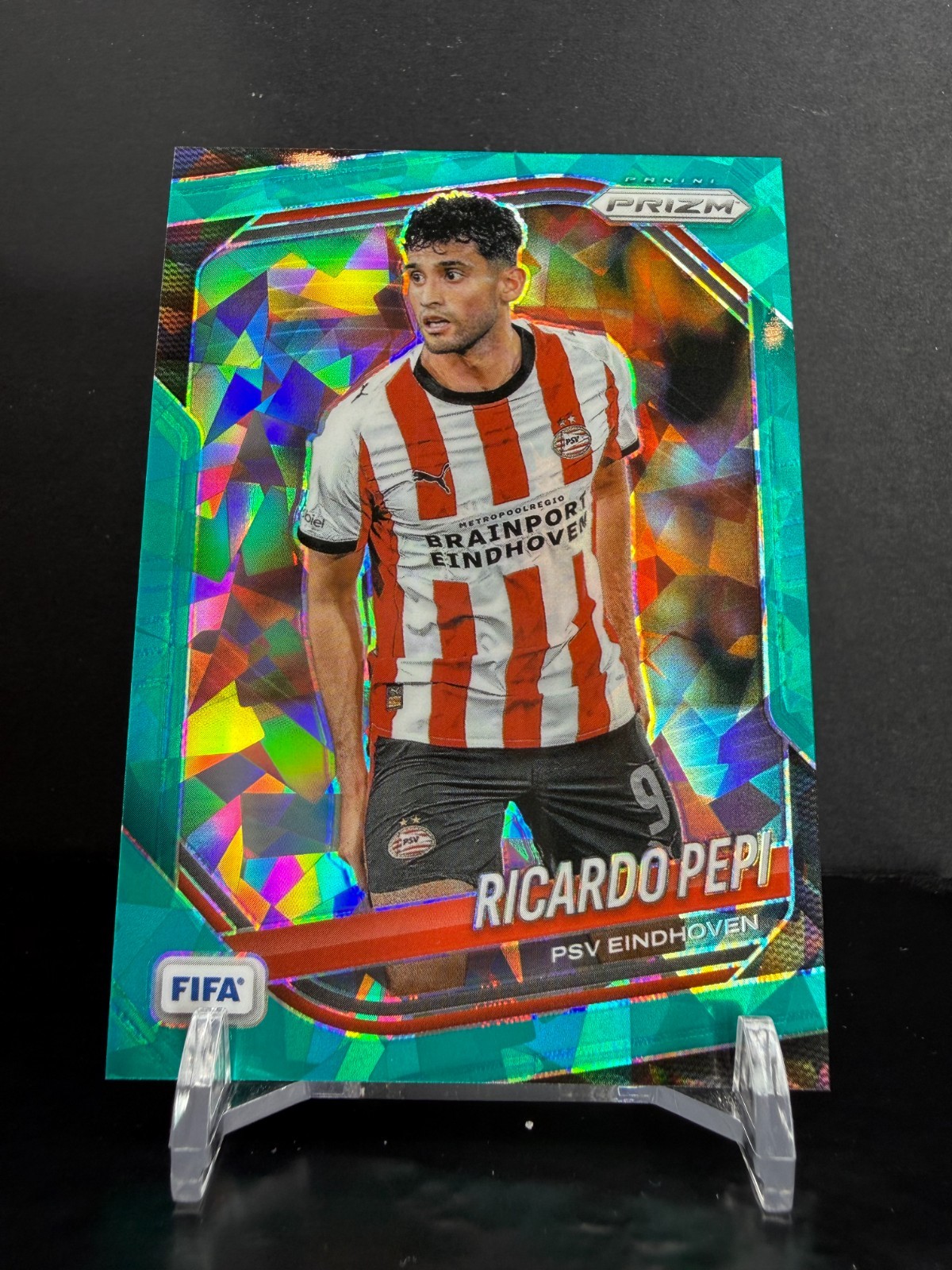 CZ2-865 – 2025-26 Panini Prizm FIFA – Ricardo Pepi #275 – /99 – Teal Cracked Ice