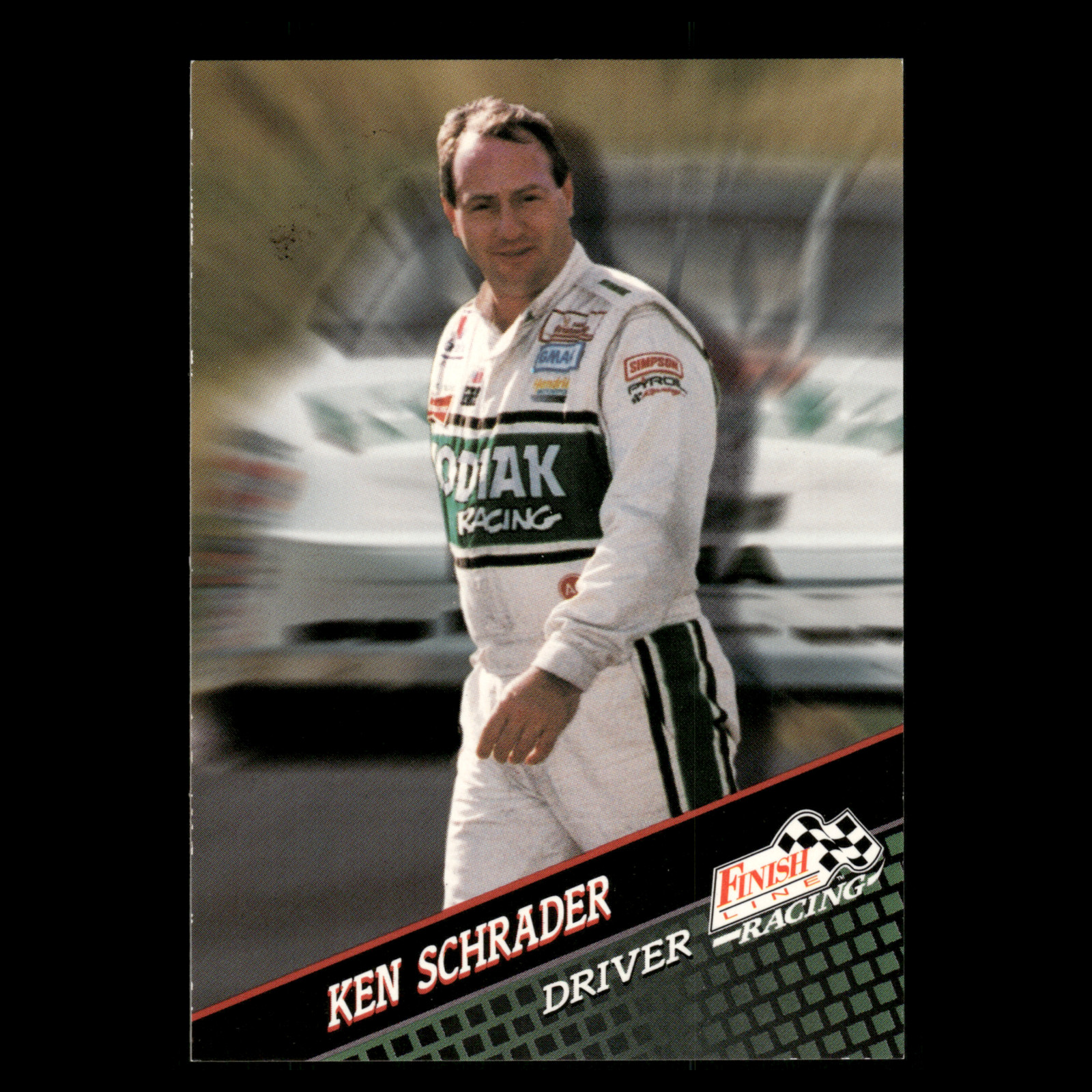 Ken Schrader #93 1994 Finish Line Racing Racing Card