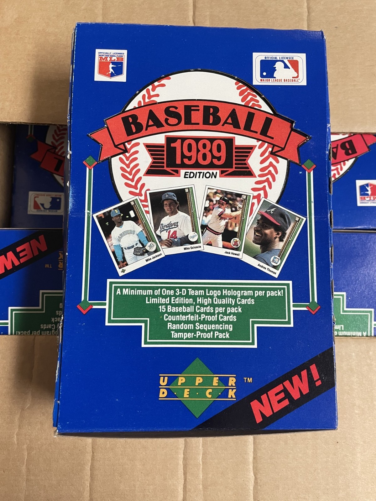 1989 Upper Deck Baseball Series 1 Wax Box 36 Packs From Sealed Case LOW SERIES