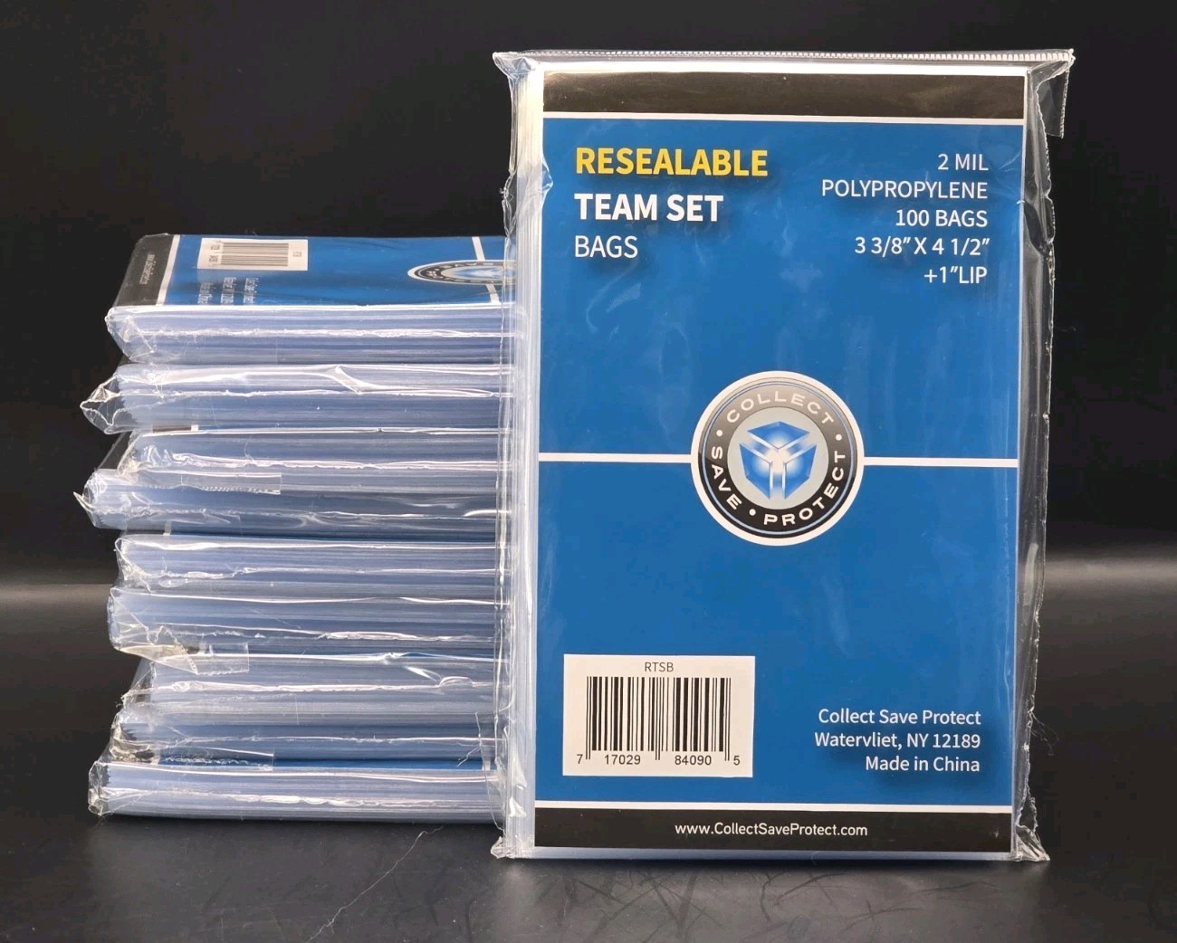 10 Packs (1000x) CSP Resealable Team Set Bags 3 3/8″ x 4 1/2″ Sleeves
