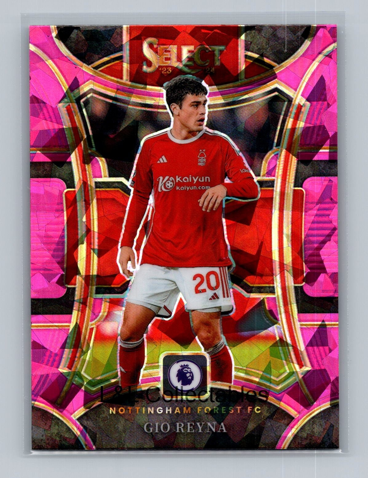 2023-24 Panini Select Premier League #180 Gio Reyna Pink Ice