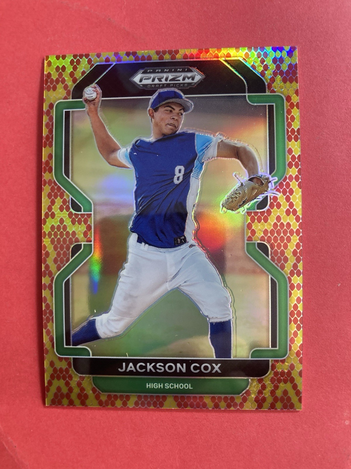 2022 Panini Prizm Draft Picks Jackson Cox #PDP50 SNAKESKIN /25
