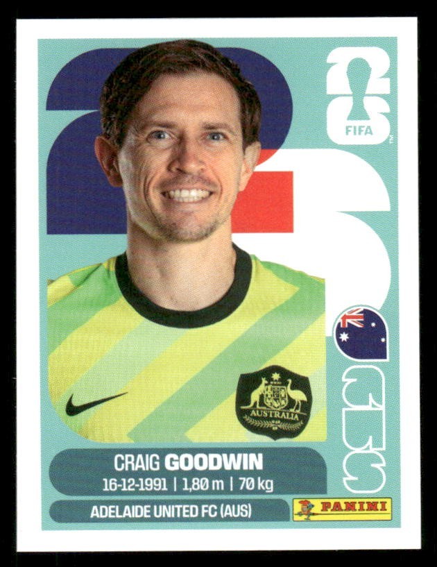 2026 USA Fifa World Cup Panini Sticker CRAIG GOODWIN Australia AUS17