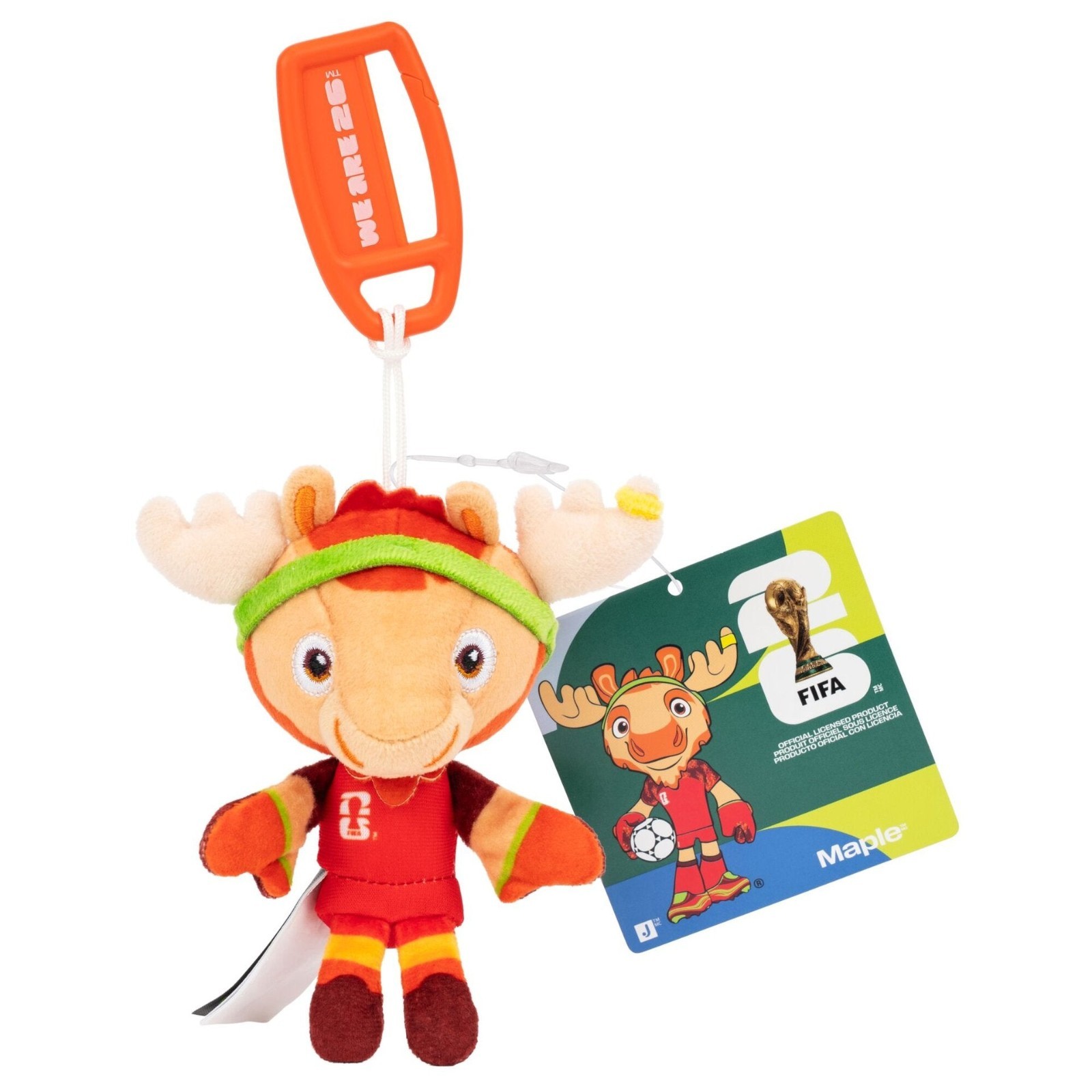 FIFA World Cup 2026 Mascot Plush Keychain Maple 4″ NWT