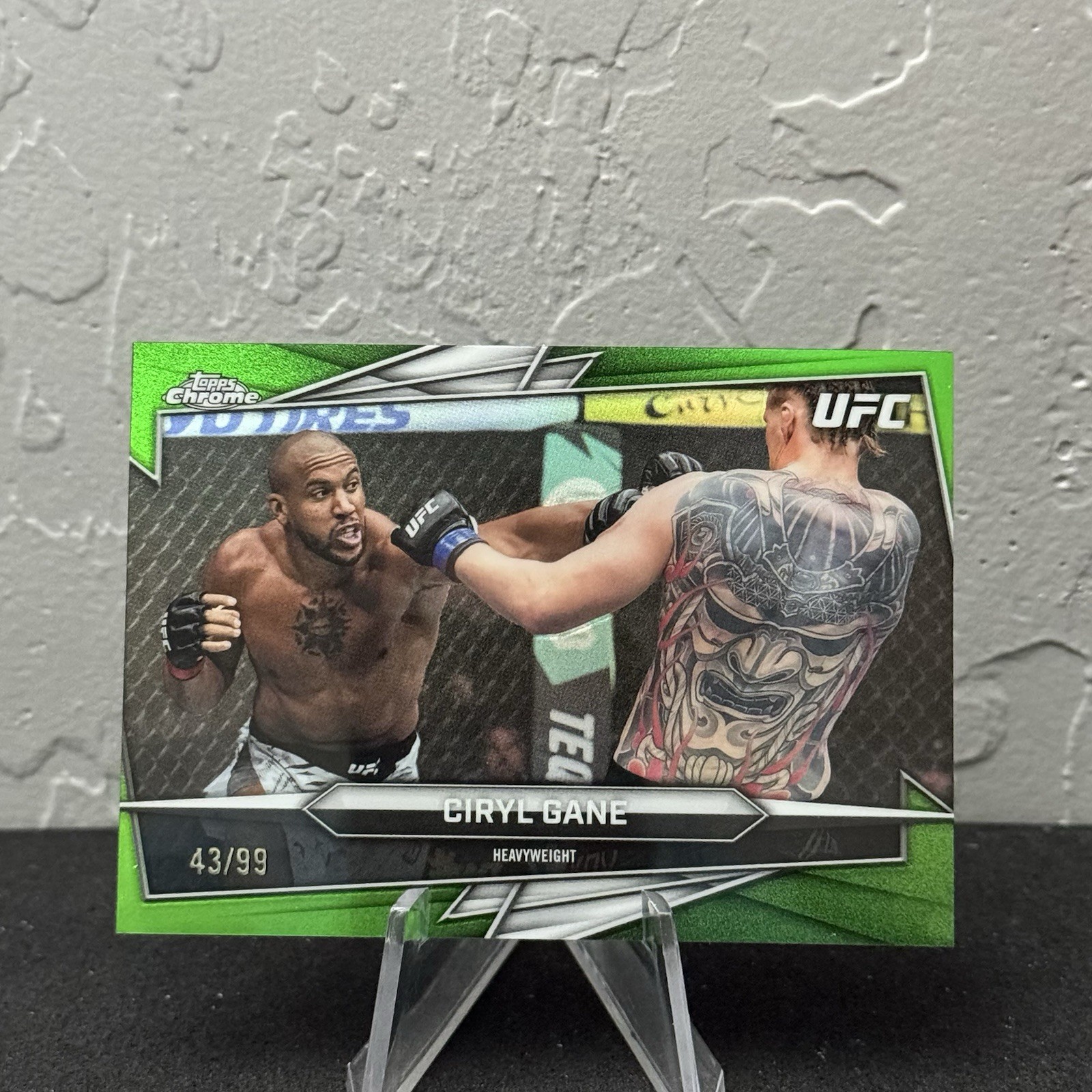 2026 Topps Chrome UFC Ciryl Gane #18 Green Refractor /99
