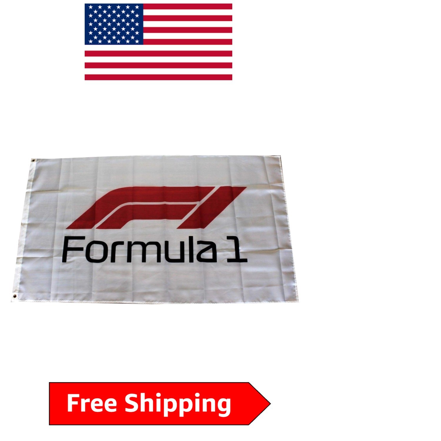 High-Quality Foldable 3′ x 5′ Formula One Flag with Grommets for Easy Mounting