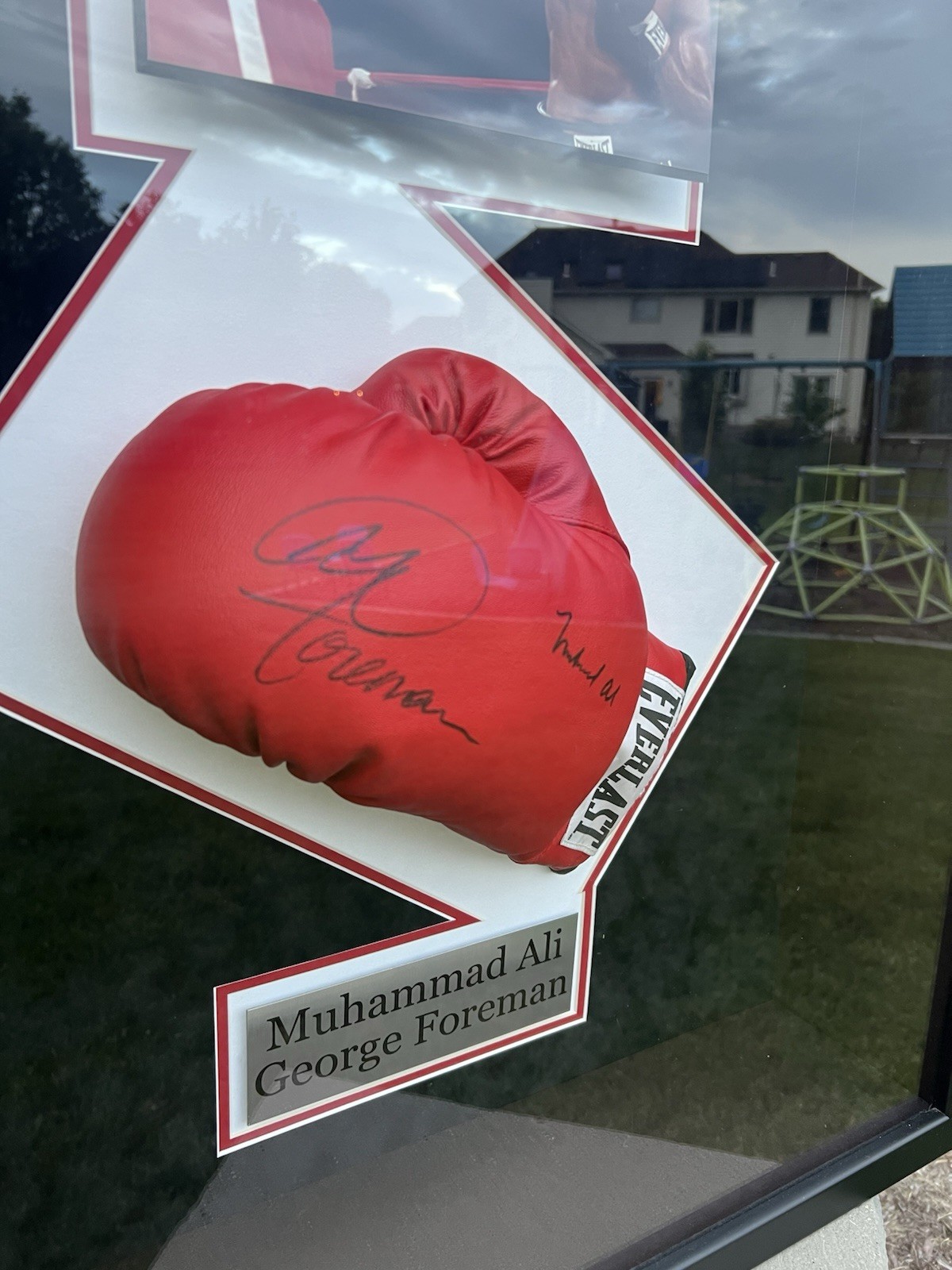 Muhammad Ali & George Foreman Dual-Signed Boxing Glove Box Display w/ COA