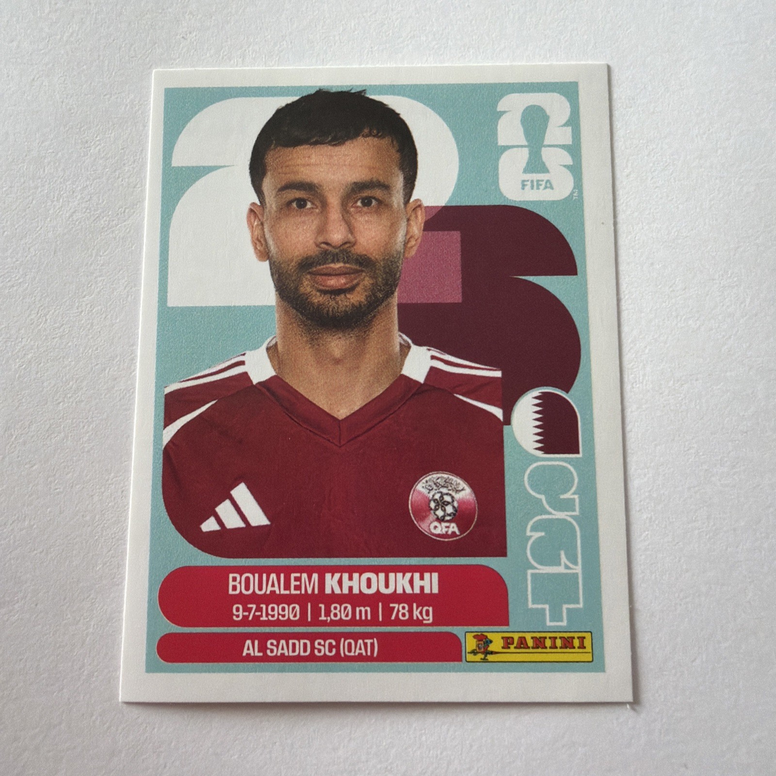 2026 Panini FIFA World Cup Sticker Boualem Khoukhi #QAT 6 – Qatar