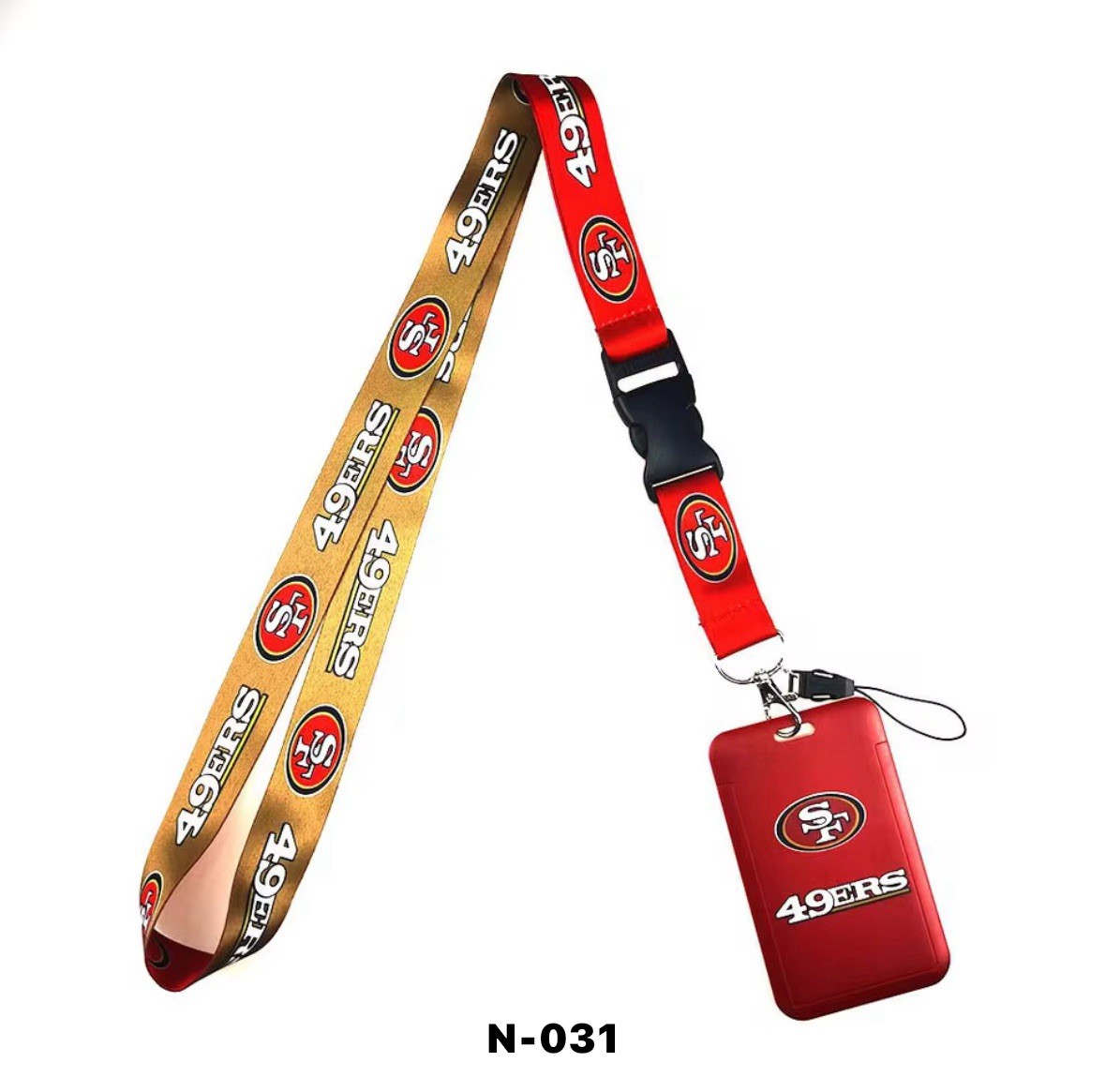 Lanyard Keychain San Francisco 49ers ID Holder Niners Fast Shipping