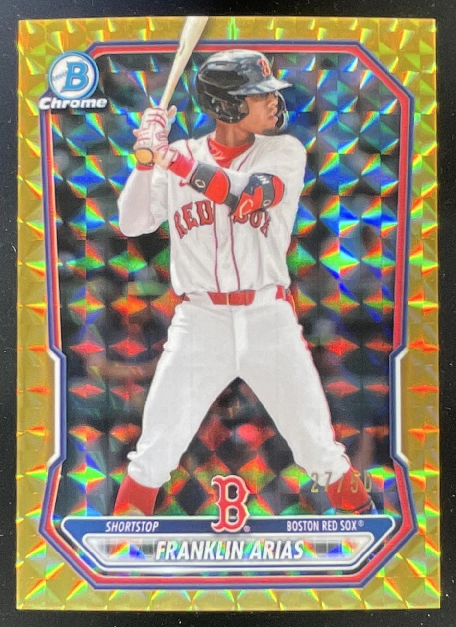 2026 Bowman Chrome Prospects Gold Geometric Refractor #BCP-27 Franklin Arias /50