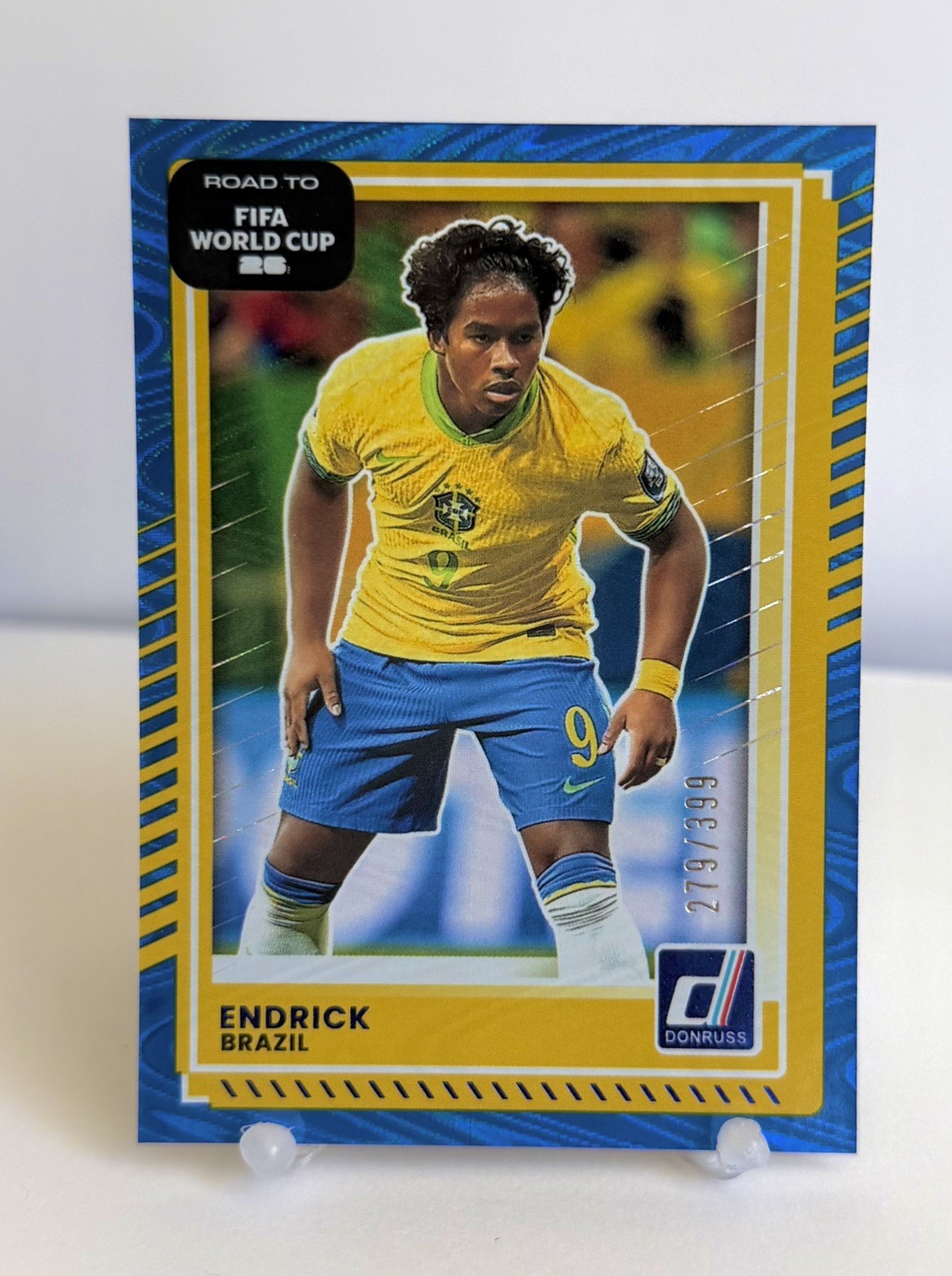 2025-26 Donruss Road to FIFA World Cup Endrick #188 Blue Lava Refractor /399