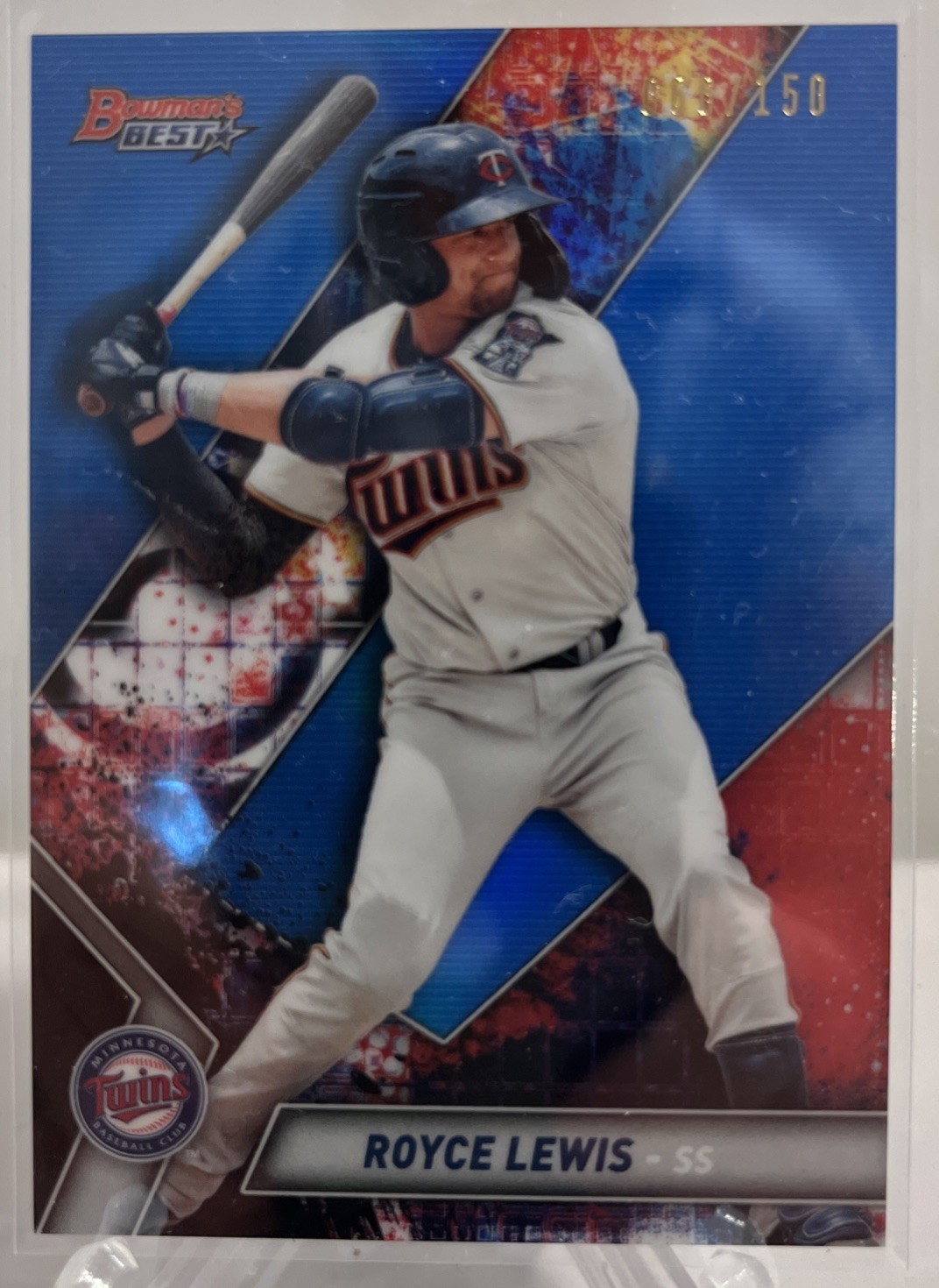 2019 Bowman’s Best – Top Prospects Royce Lewis #TP-22 Blue Refractor /150 (RC)